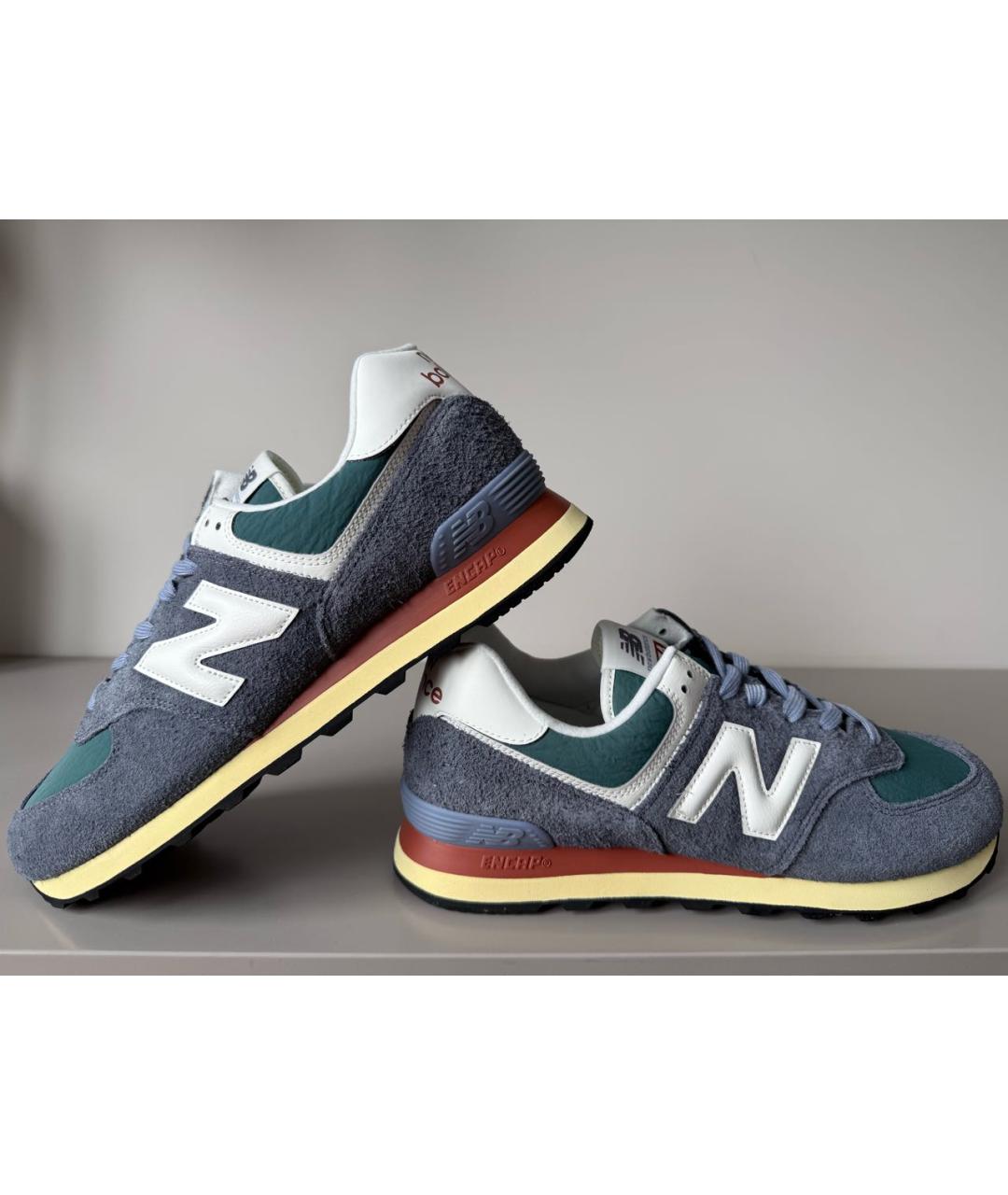 NEW BALANCE Синие замшевые низкие кроссовки / кеды, фото 2