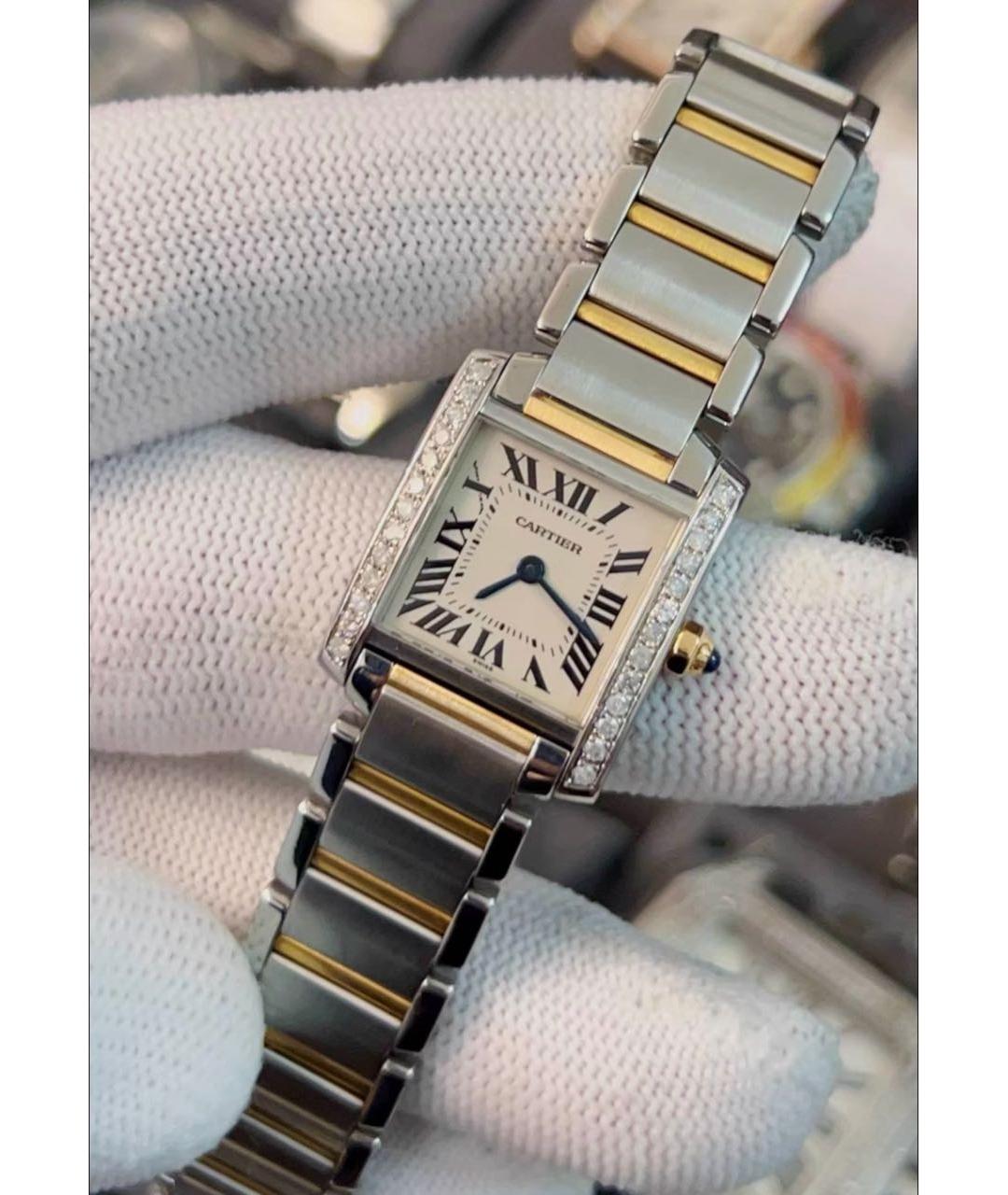 CARTIER Серебряные часы из желтого золота, фото 4