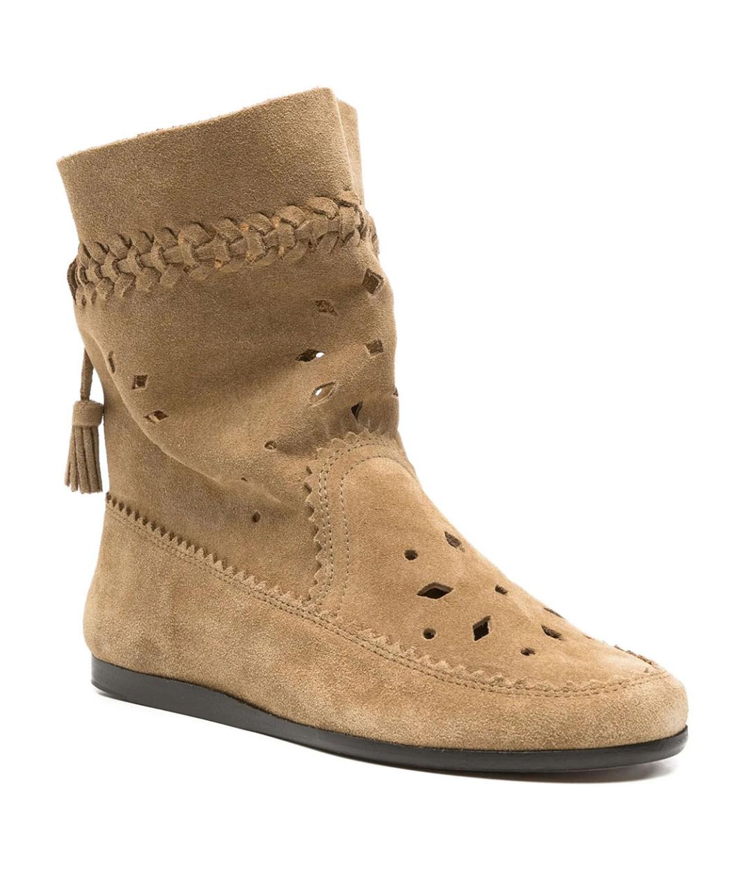 ISABEL MARANT Бежевые замшевые ботинки, фото 2