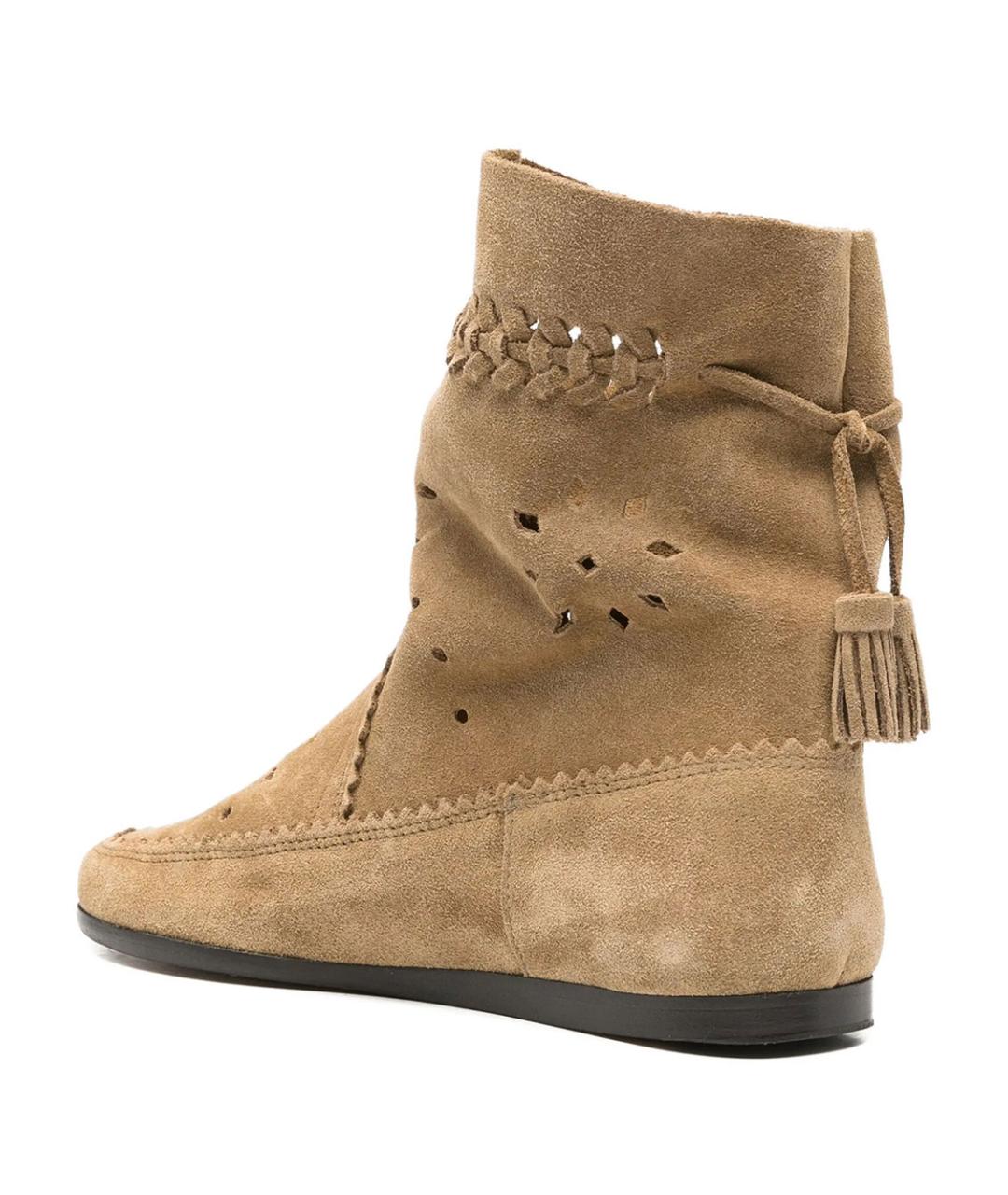 ISABEL MARANT Бежевые замшевые ботинки, фото 3