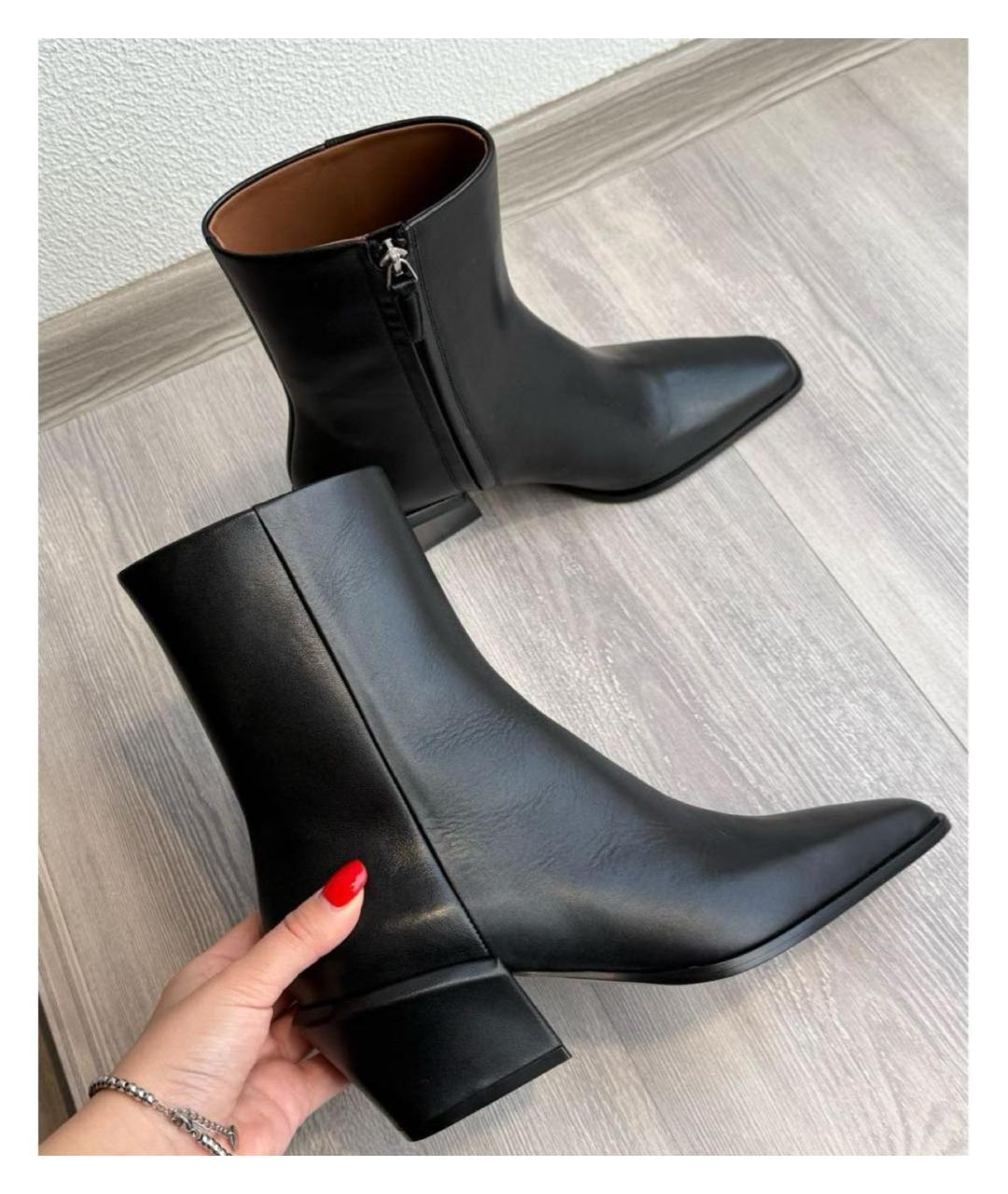 PARIS TEXAS Черные кожаные полусапоги, фото 5