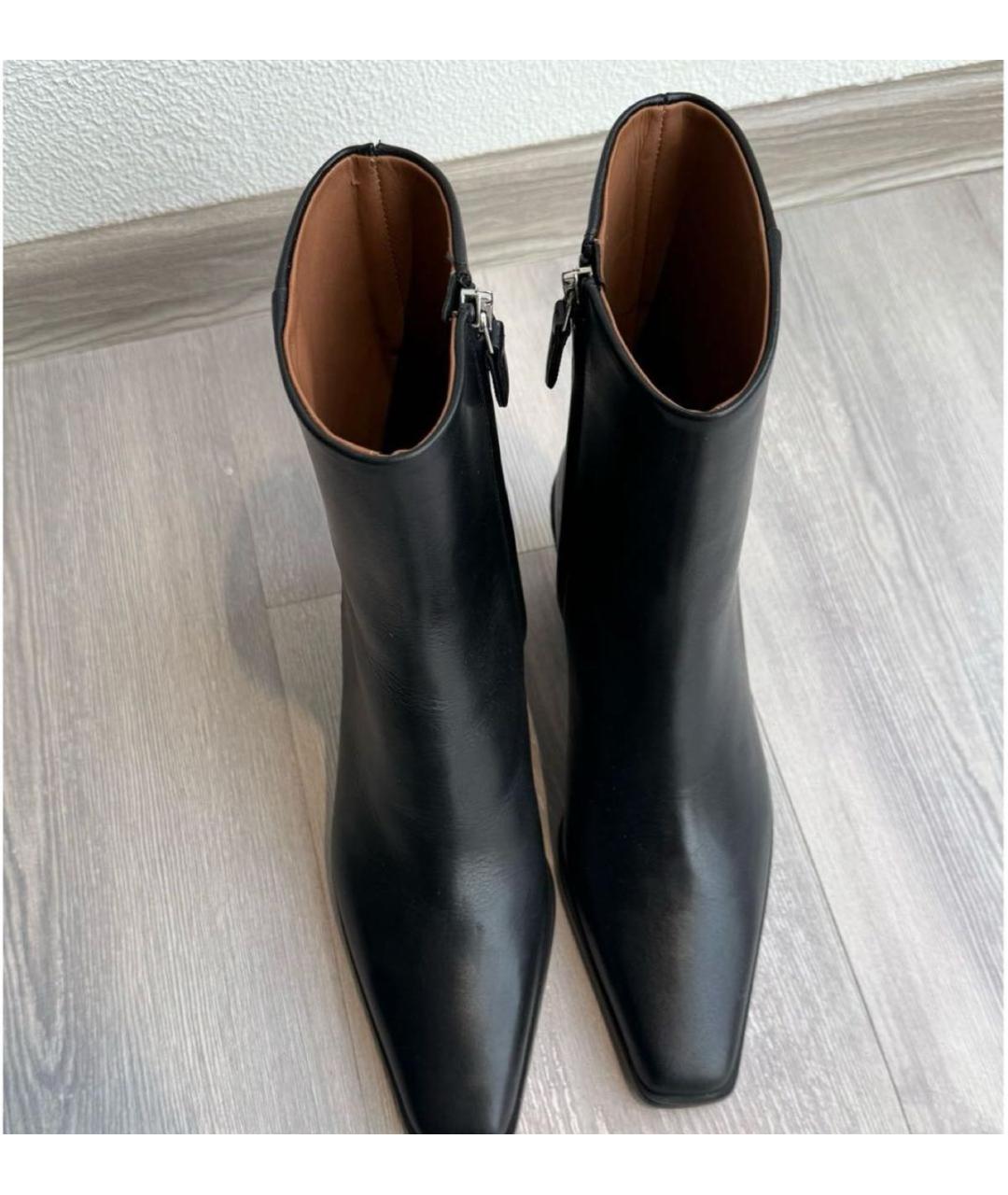 PARIS TEXAS Черные кожаные полусапоги, фото 2