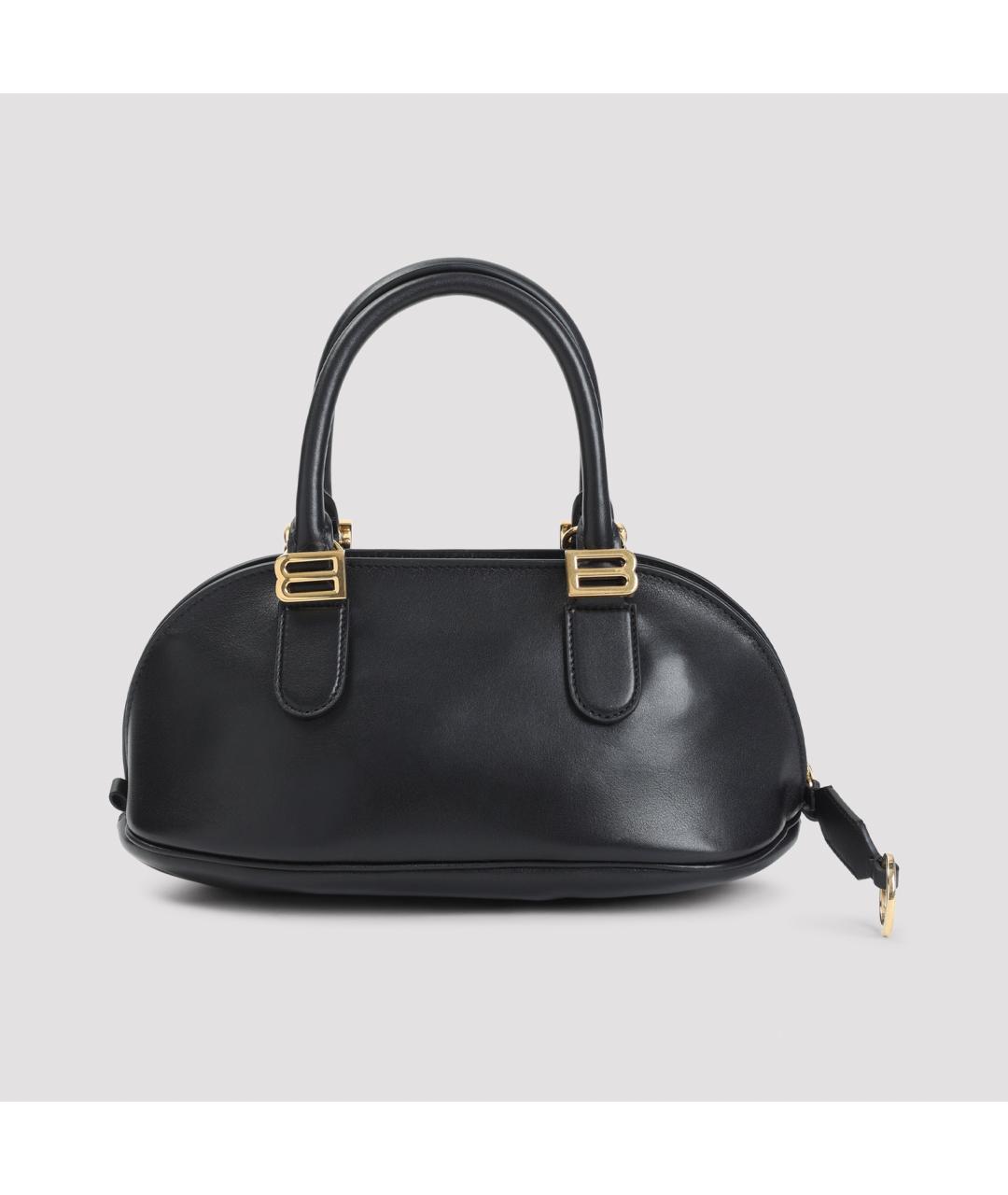 BALENCIAGA Черная кожаная сумка тоут, фото 4