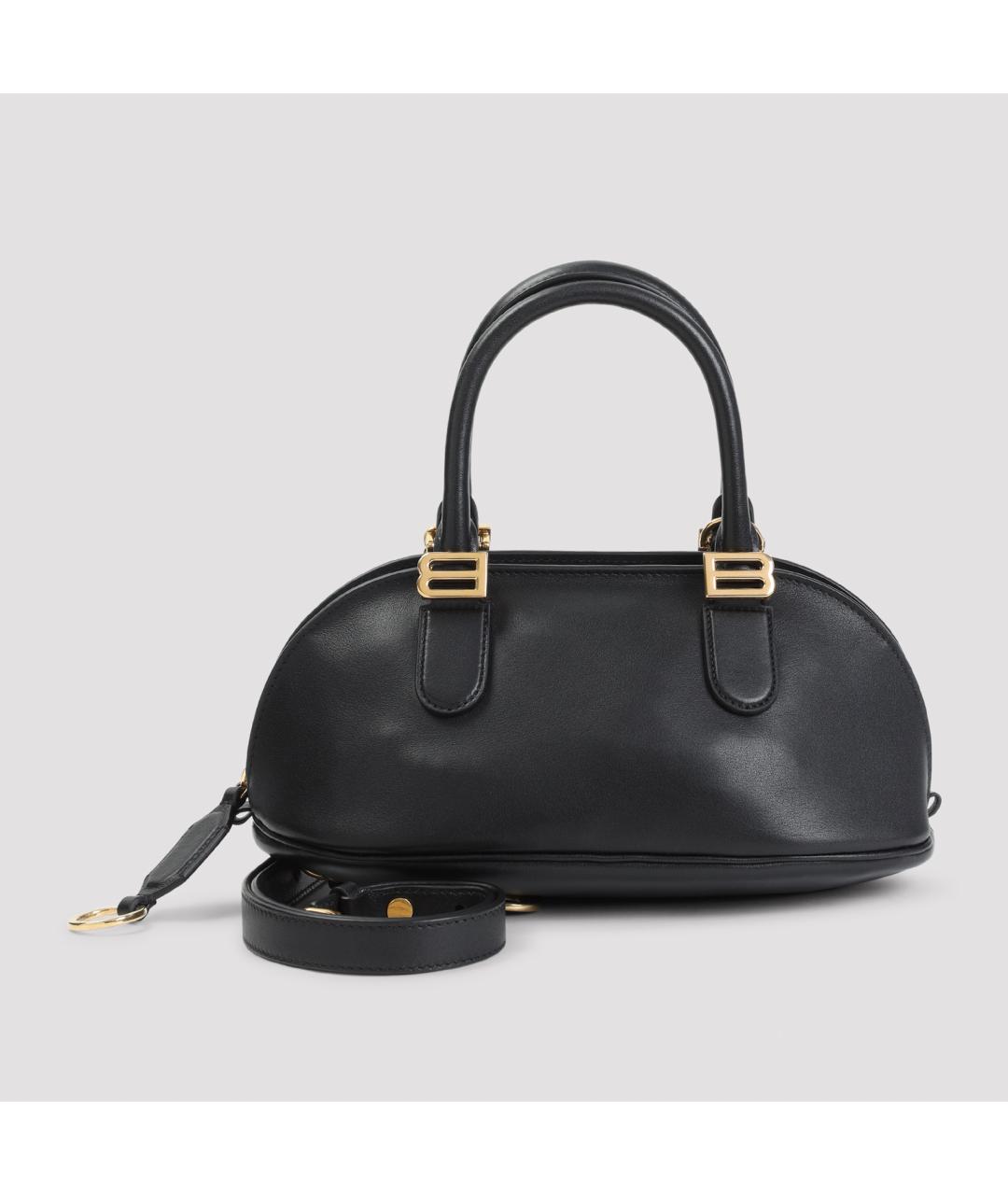 BALENCIAGA Черная кожаная сумка тоут, фото 3