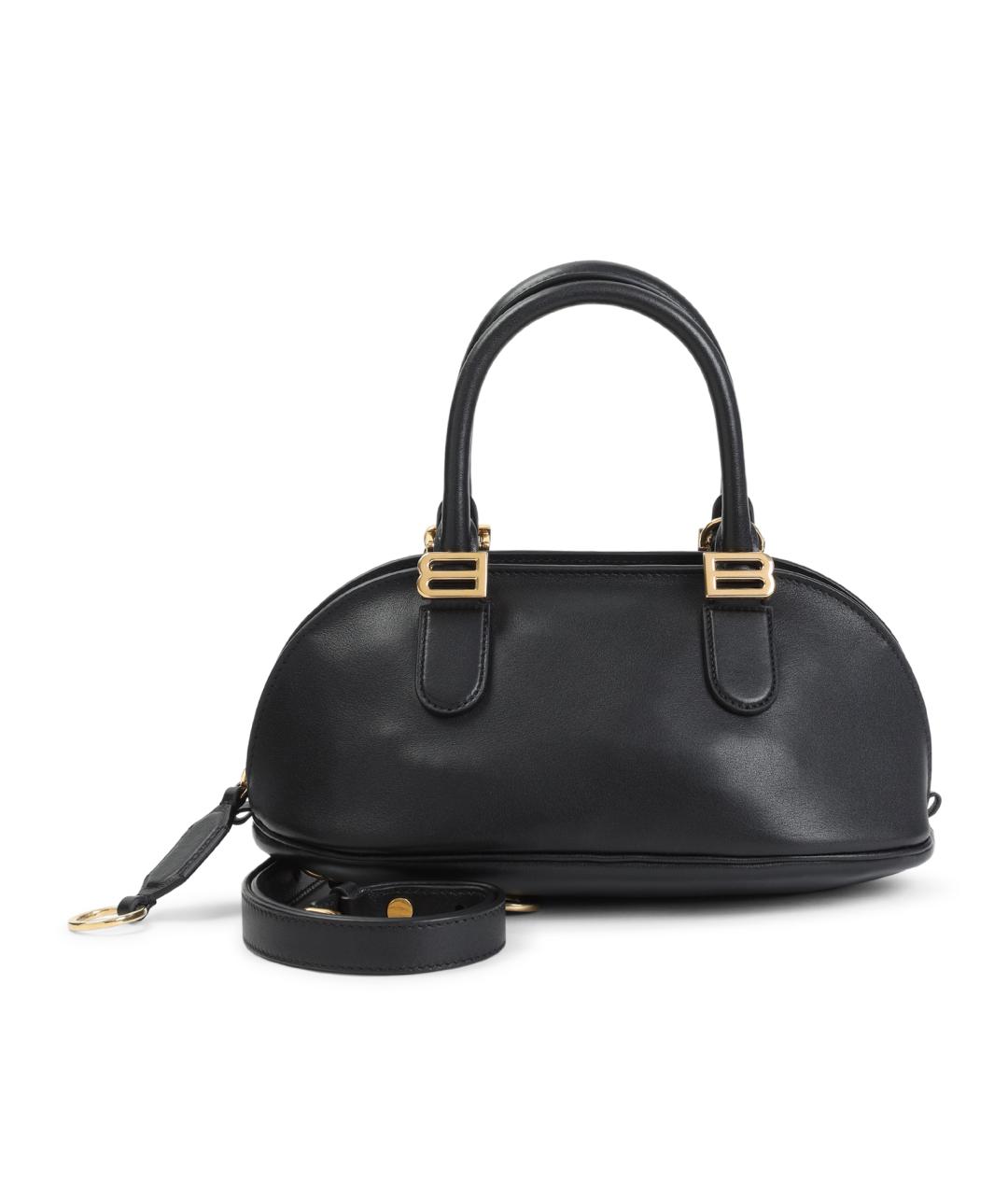 BALENCIAGA Черная кожаная сумка тоут, фото 1