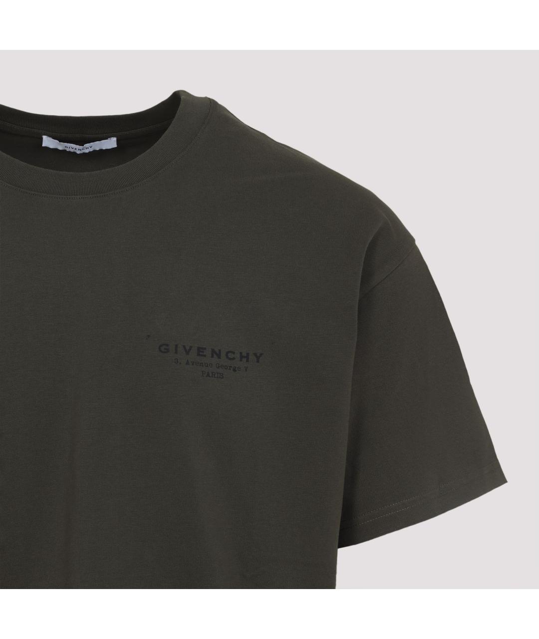 GIVENCHY Зеленая хлопковая футболка, фото 3