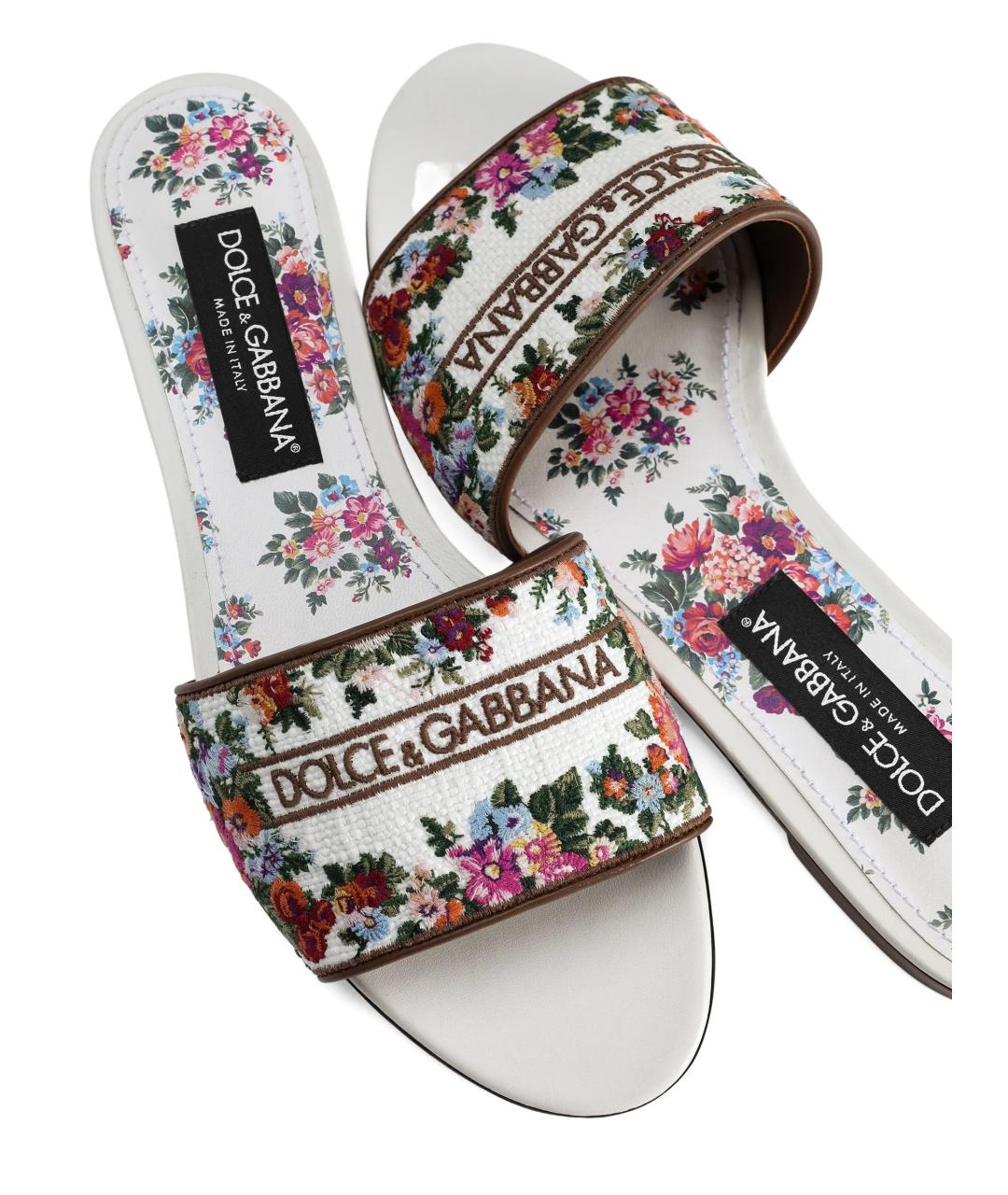 DOLCE&GABBANA Мульти шлепанцы, фото 4