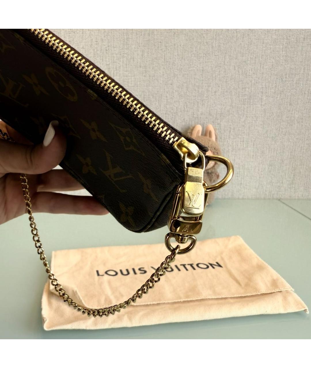 LOUIS VUITTON Коричневая сумка с короткими ручками, фото 3