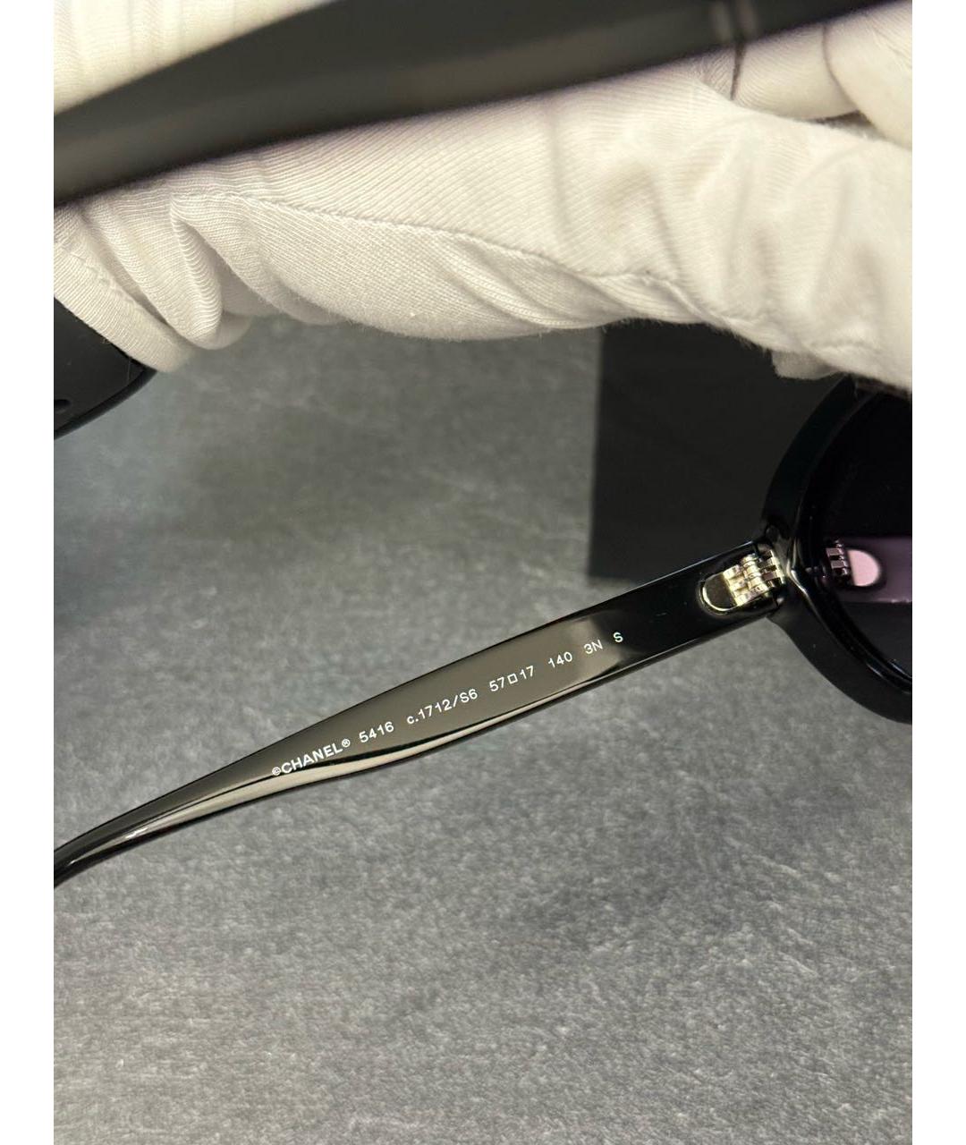 CHANEL Черные пластиковые солнцезащитные очки, фото 4