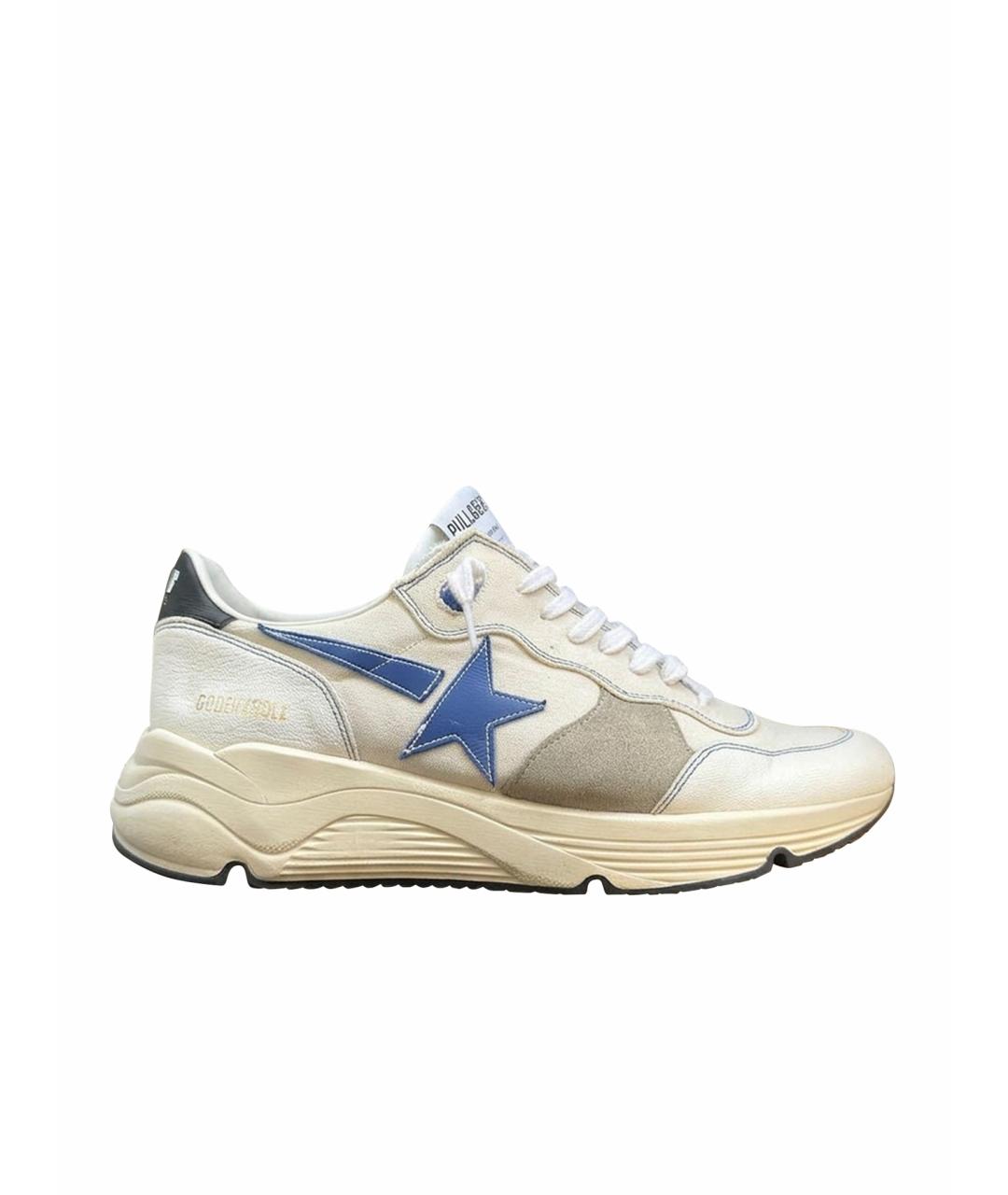 GOLDEN GOOSE DELUXE BRAND Белые замшевые низкие кроссовки / кеды, фото 8