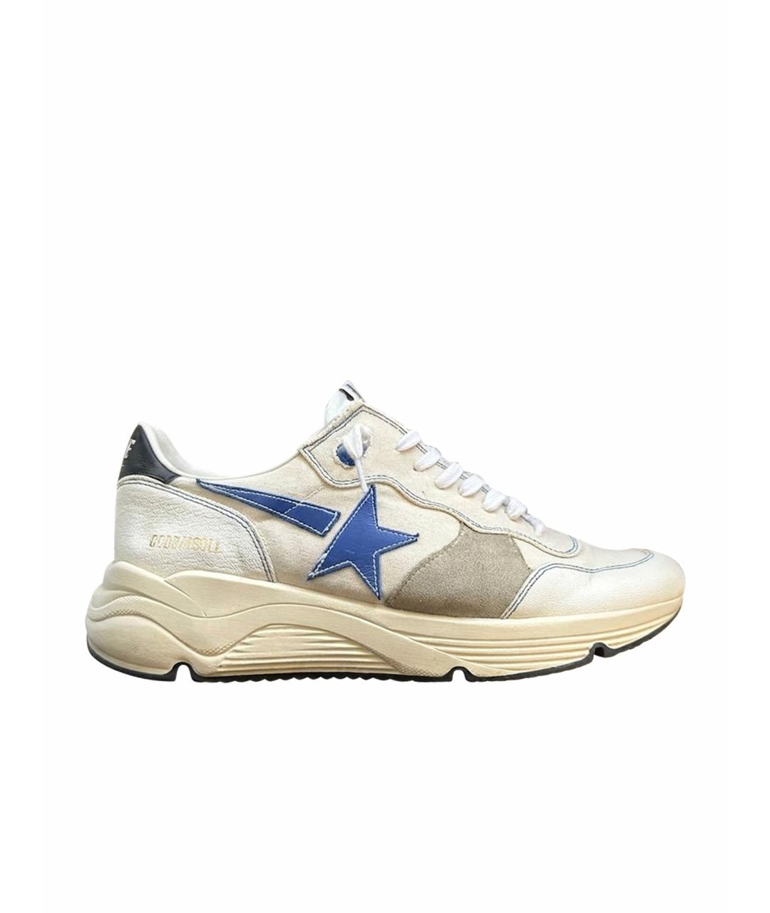 GOLDEN GOOSE DELUXE BRAND Белые замшевые низкие кроссовки / кеды, фото 1