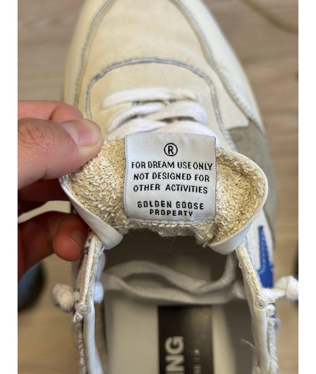 GOLDEN GOOSE DELUXE BRAND Белые замшевые низкие кроссовки / кеды, фото 5