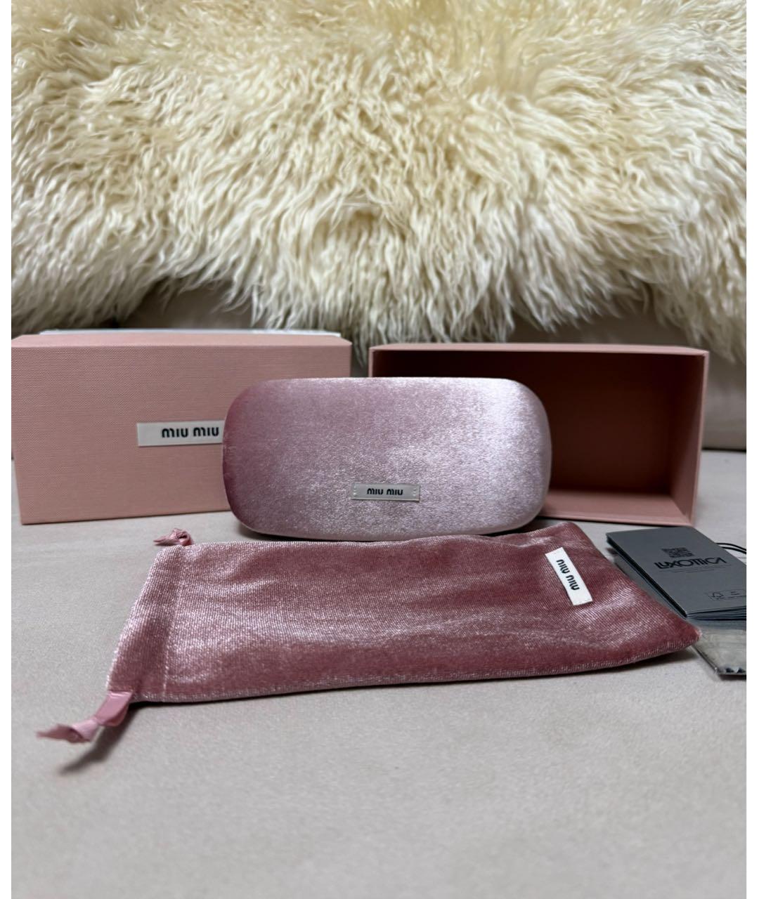 MIU MIU Золотые металлические солнцезащитные очки, фото 3