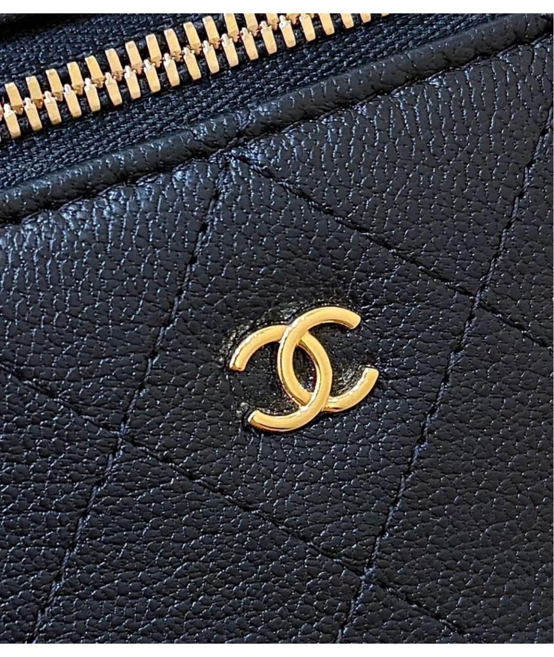 CHANEL Черная кожаная сумка через плечо, фото 8