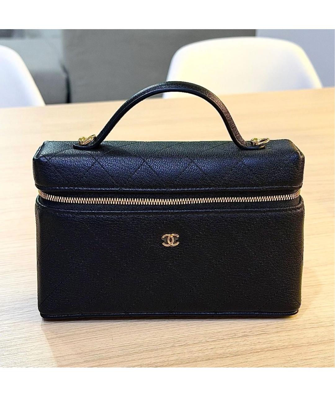 CHANEL Черная кожаная сумка через плечо, фото 6