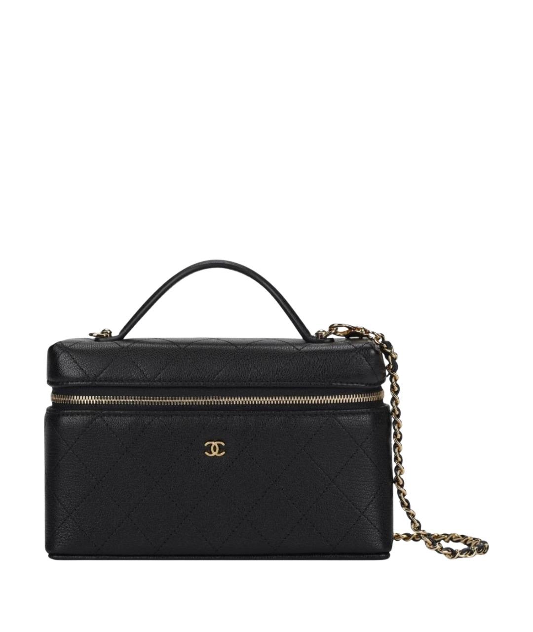 CHANEL Черная кожаная сумка через плечо, фото 1