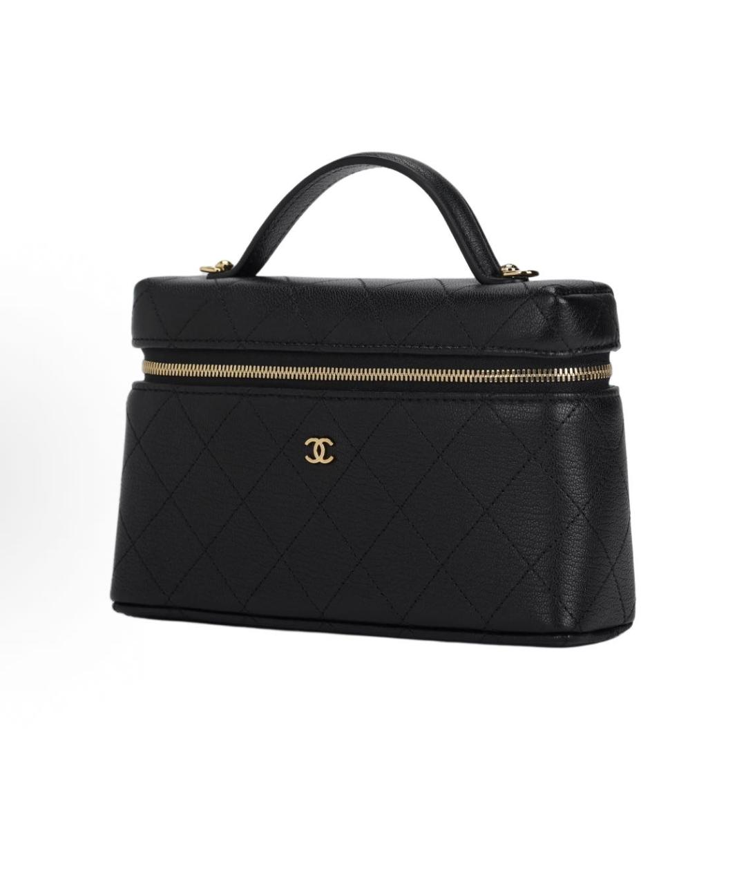 CHANEL Черная кожаная сумка через плечо, фото 2
