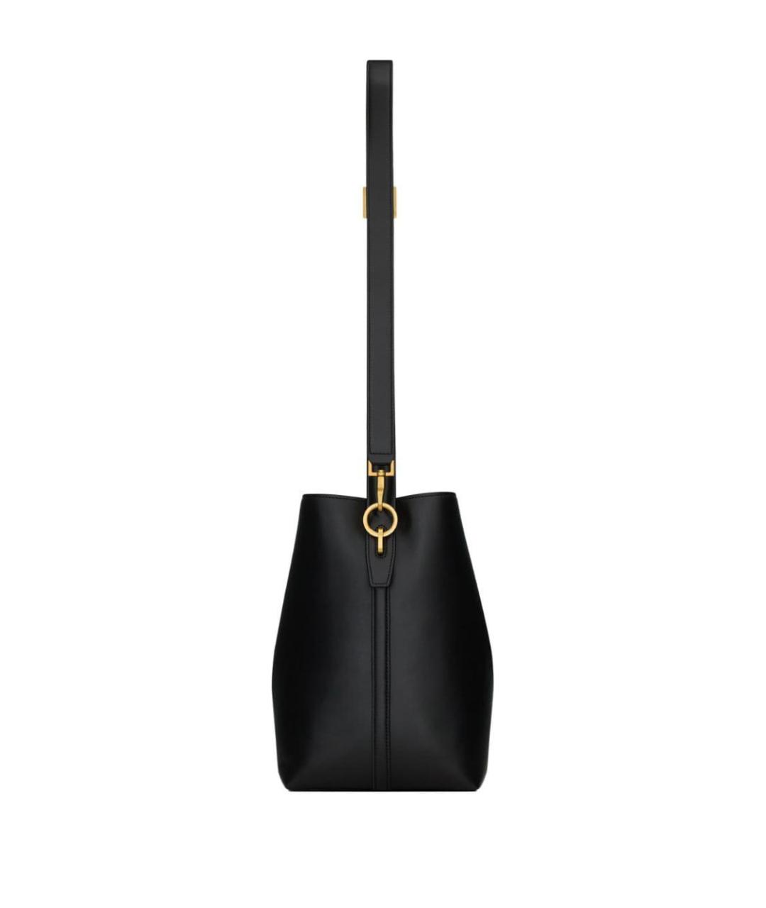 SAINT LAURENT Черная кожаная сумка через плечо, фото 4