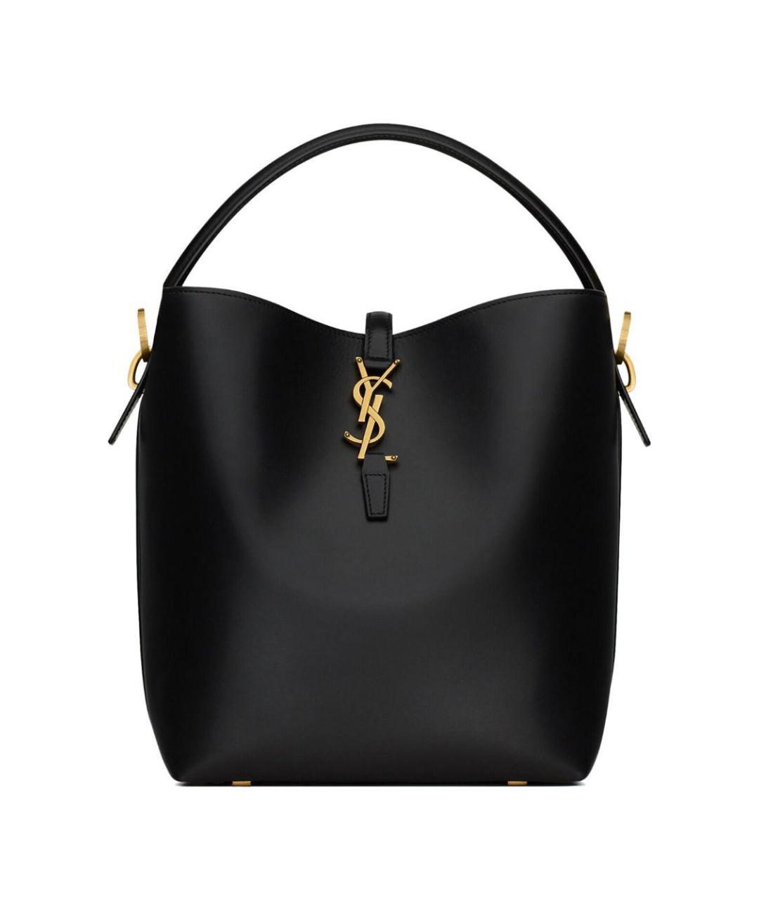 SAINT LAURENT Черная кожаная сумка через плечо, фото 1