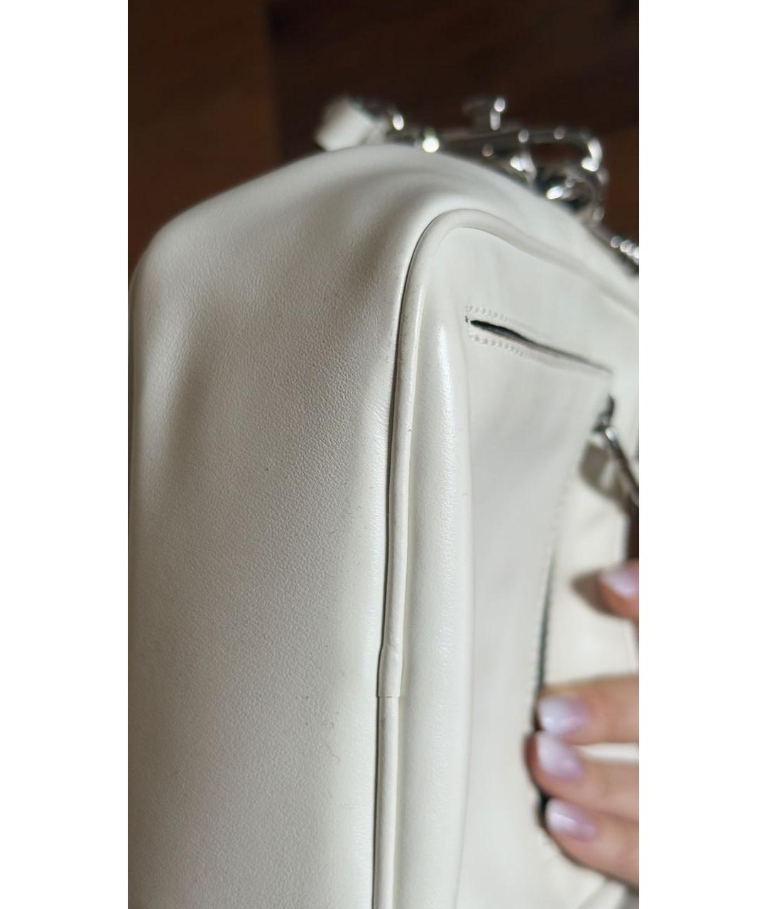 MIU MIU Белая кожаная сумка через плечо, фото 5
