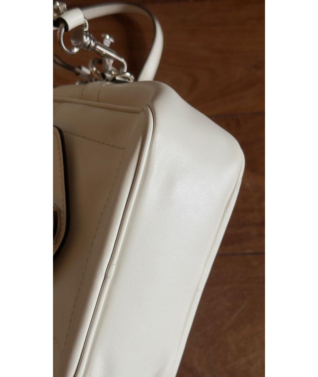 MIU MIU Белая кожаная сумка через плечо, фото 6