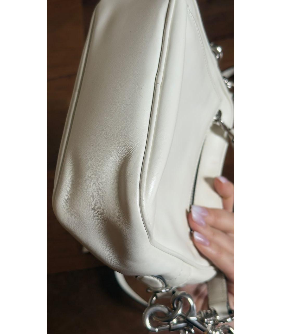MIU MIU Белая кожаная сумка через плечо, фото 7