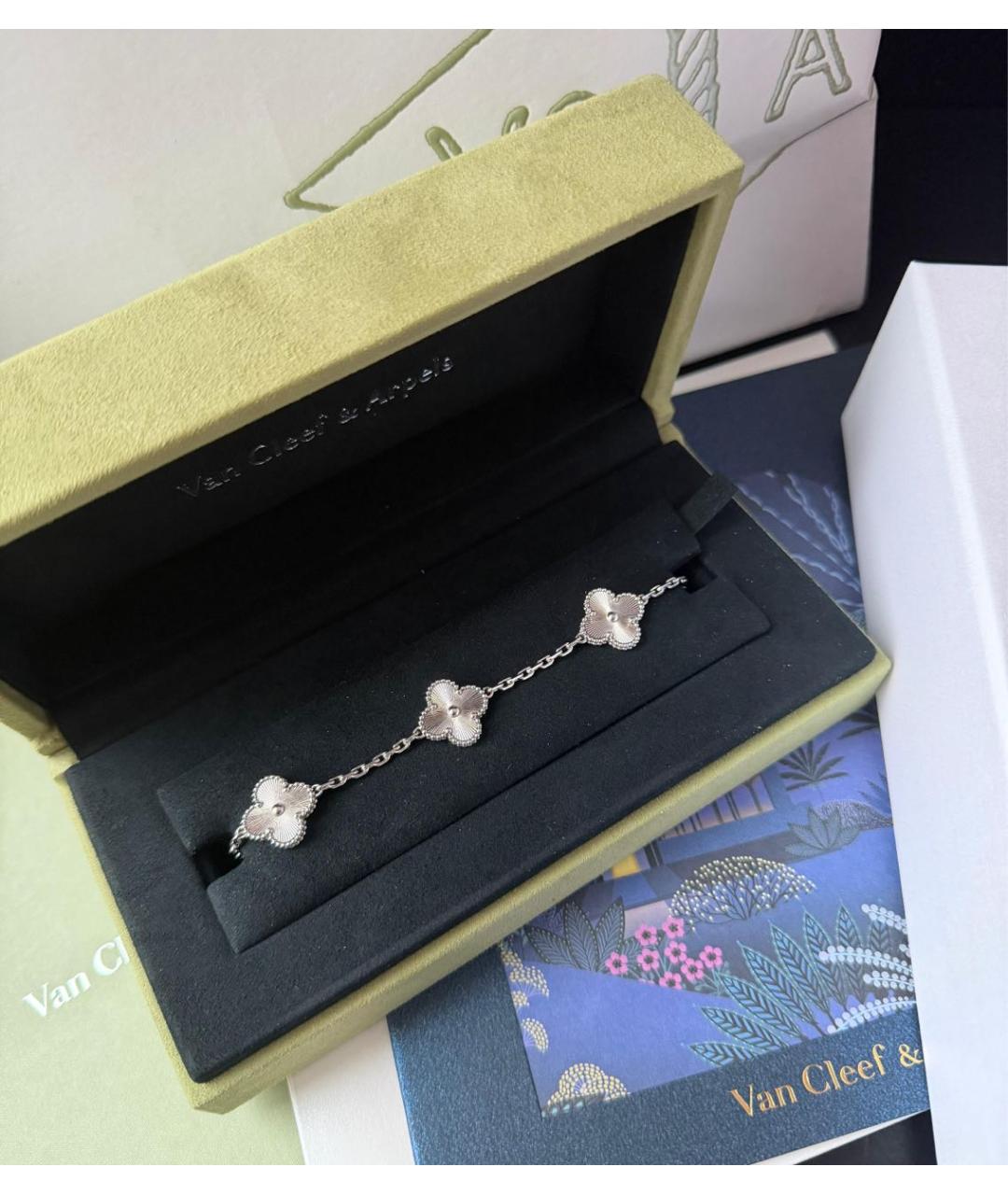 VAN CLEEF & ARPELS Серебрянный браслет из белого золота, фото 8