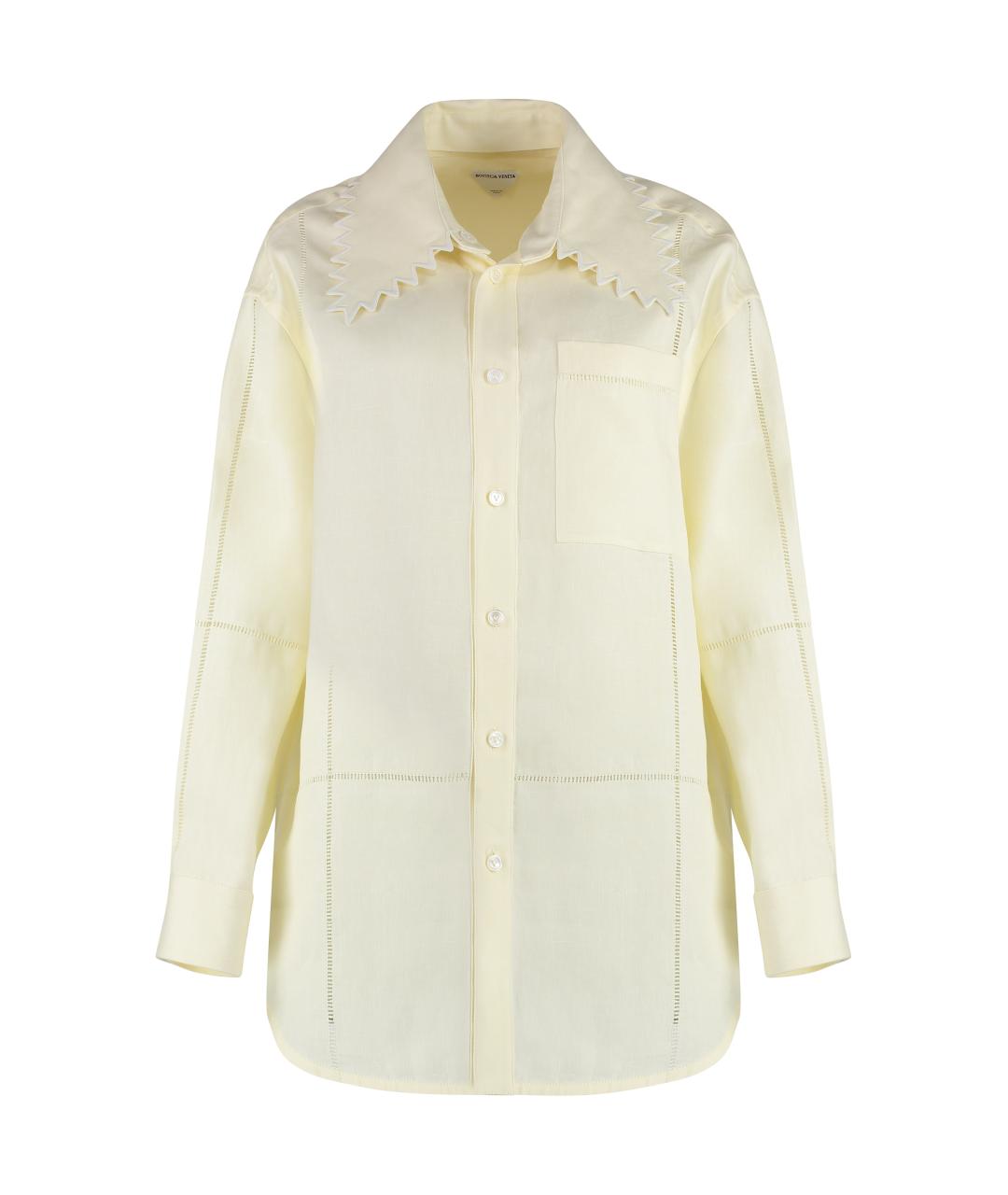 BOTTEGA VENETA Желтая льняная рубашка, фото 1