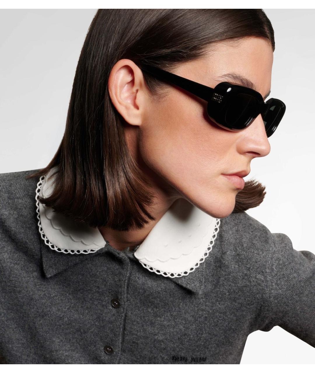 MIU MIU Черные пластиковые солнцезащитные очки, фото 5