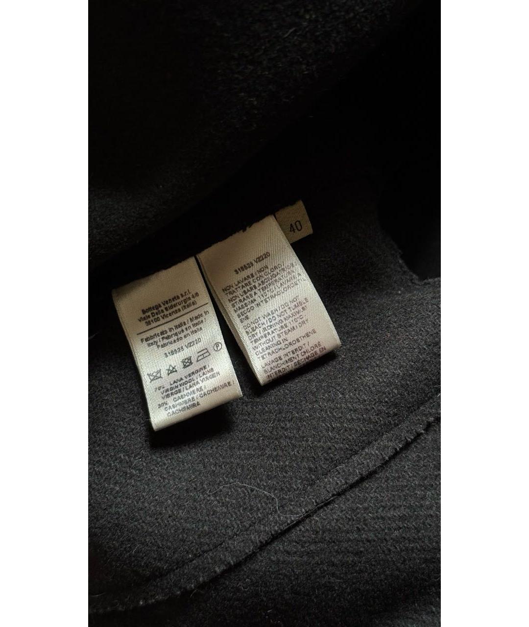 BOTTEGA VENETA Черное шерстяное пальто, фото 6