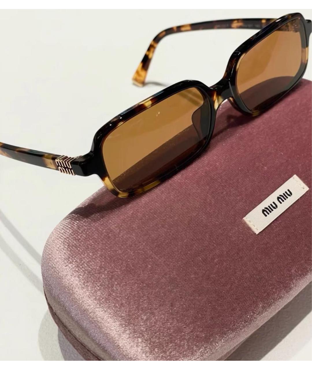 MIU MIU Коричневые солнцезащитные очки, фото 3