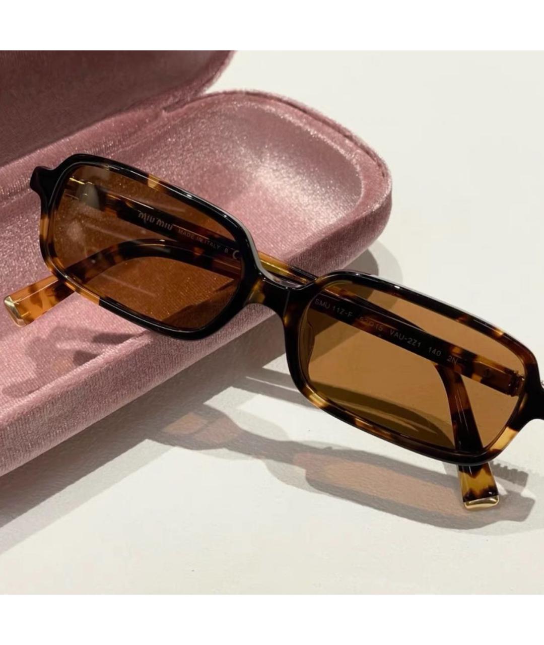 MIU MIU Коричневые солнцезащитные очки, фото 2