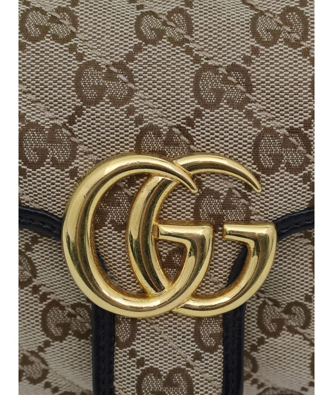 GUCCI Черная кожаная сумка через плечо, фото 6