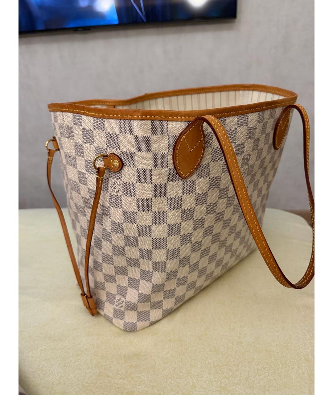 LOUIS VUITTON Бежевая кожаная сумка тоут, фото 2