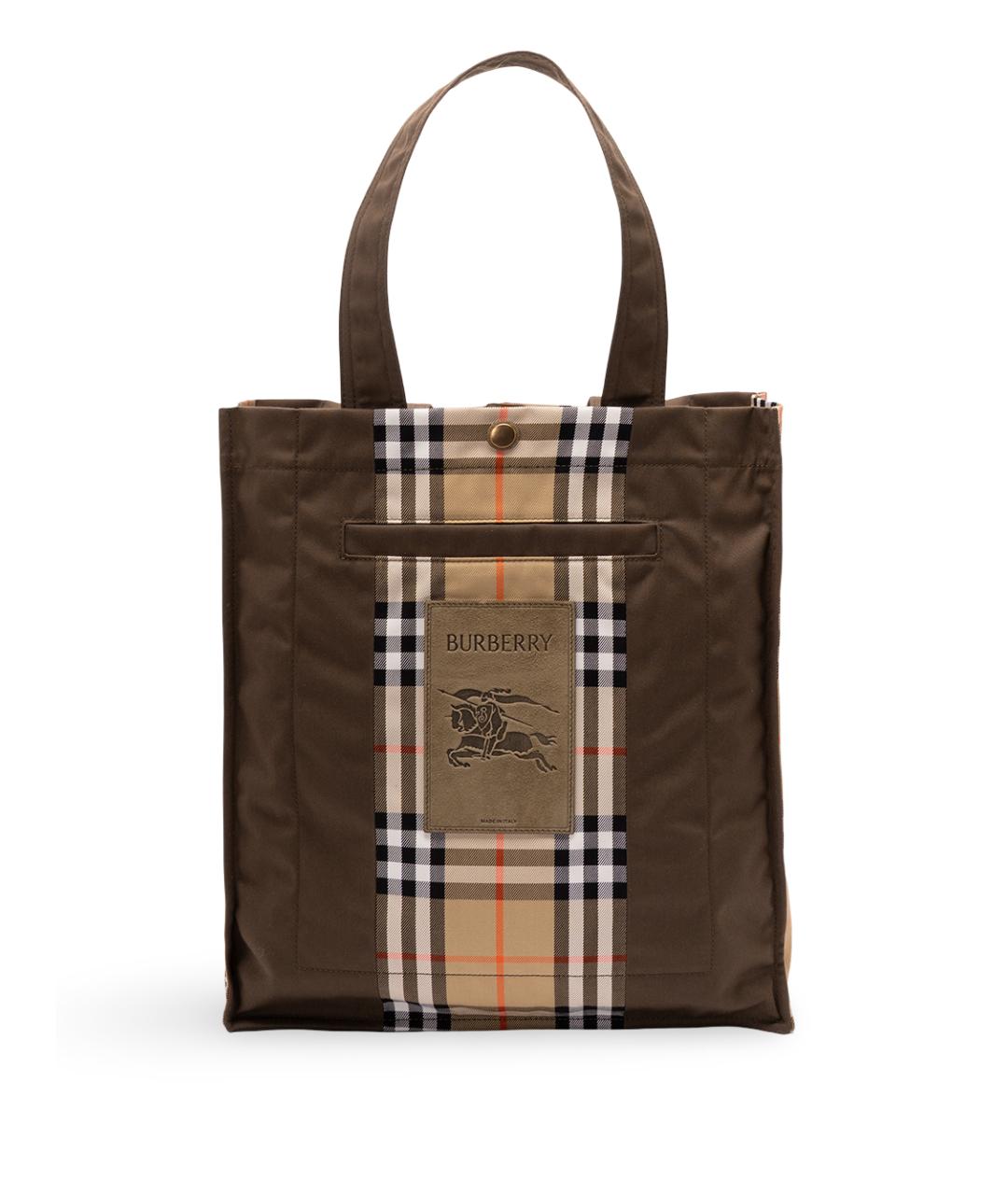 BURBERRY Мульти тканевая сумка тоут, фото 1