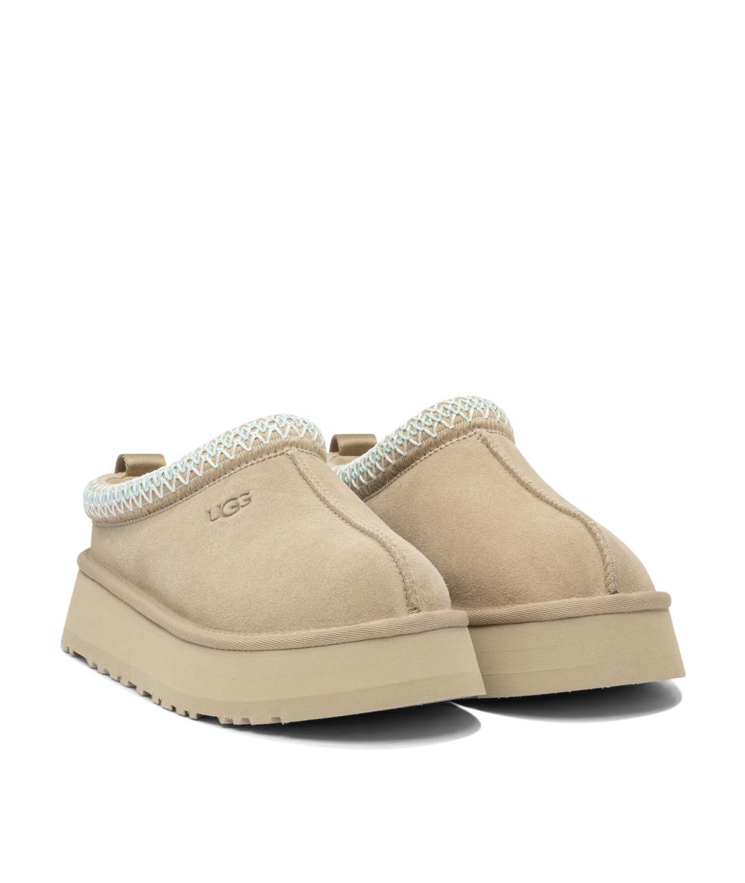UGG AUSTRALIA Бежевые нубуковые мюли, фото 2