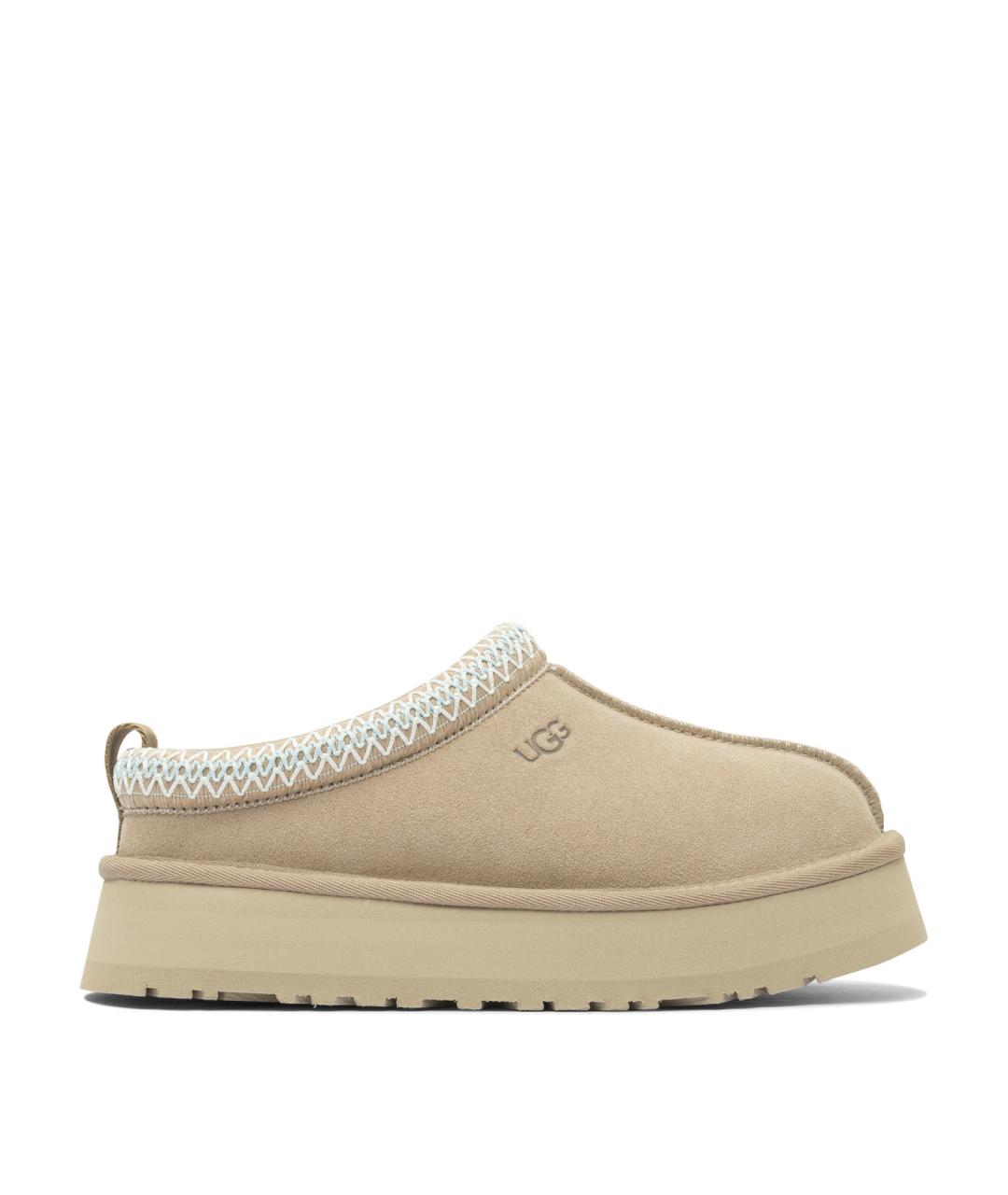UGG AUSTRALIA Бежевые нубуковые мюли, фото 1