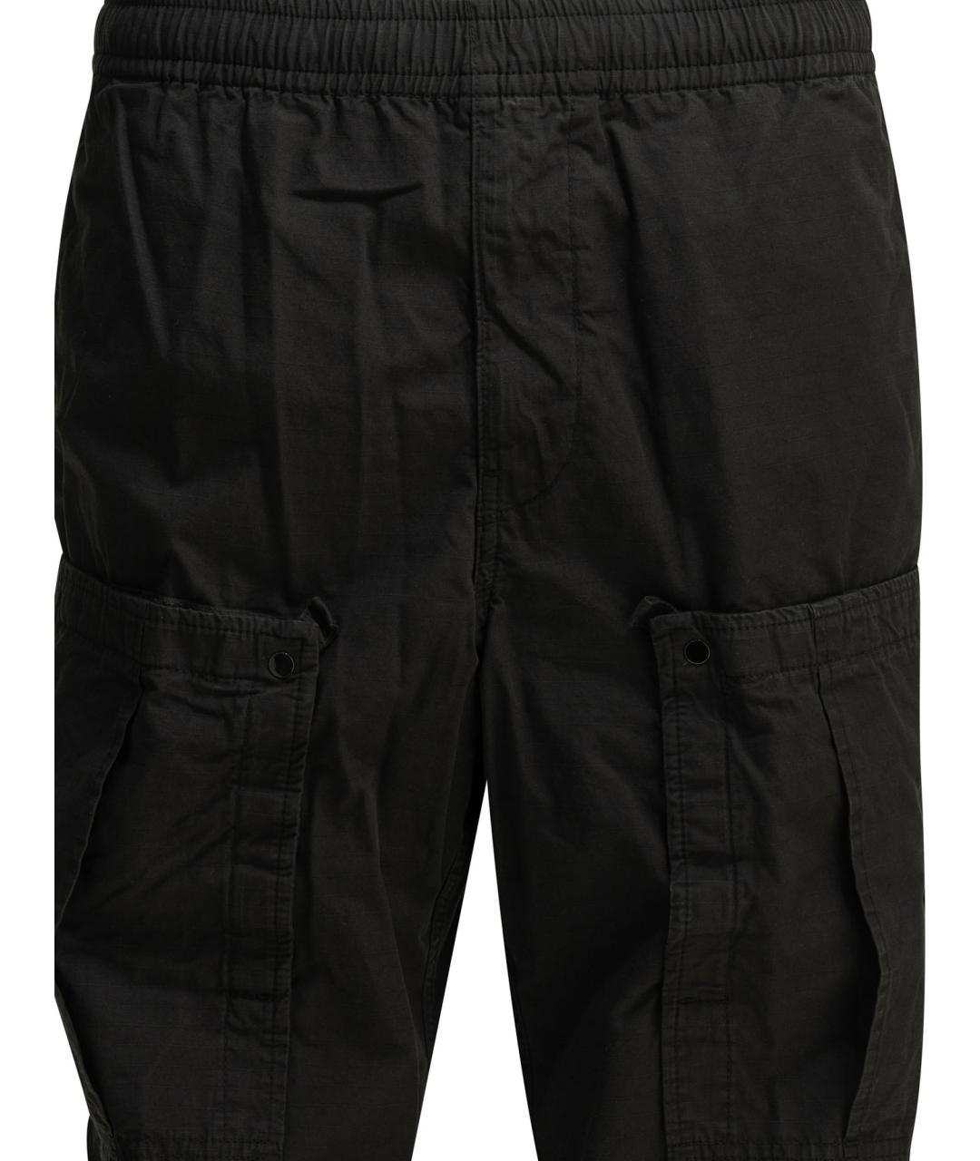 STONE ISLAND Черные хлопковые повседневные брюки, фото 3