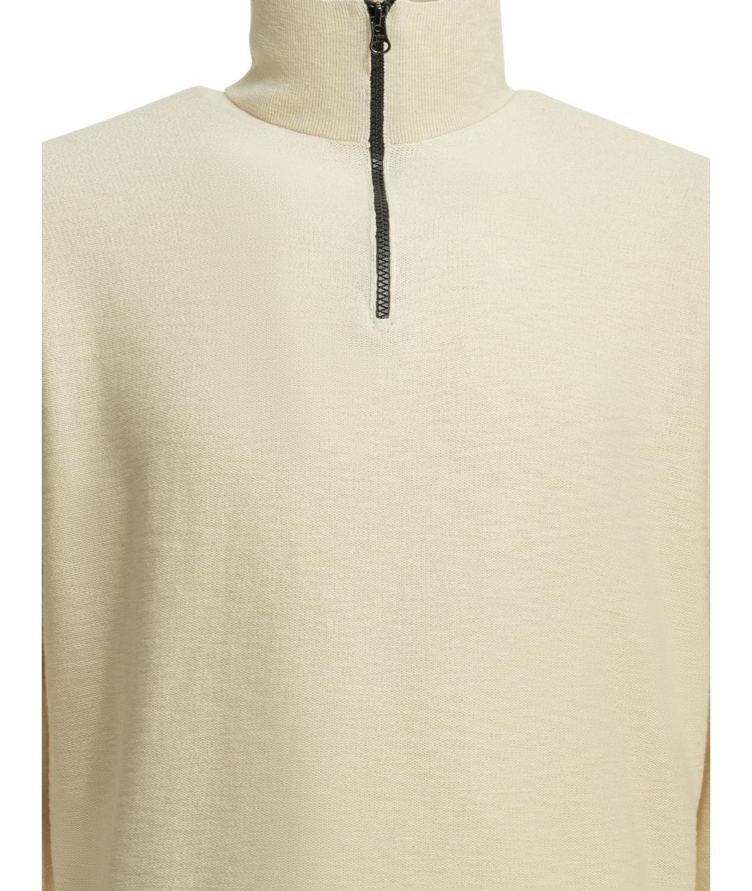 STONE ISLAND Бежевый хлопковый джемпер / свитер, фото 3