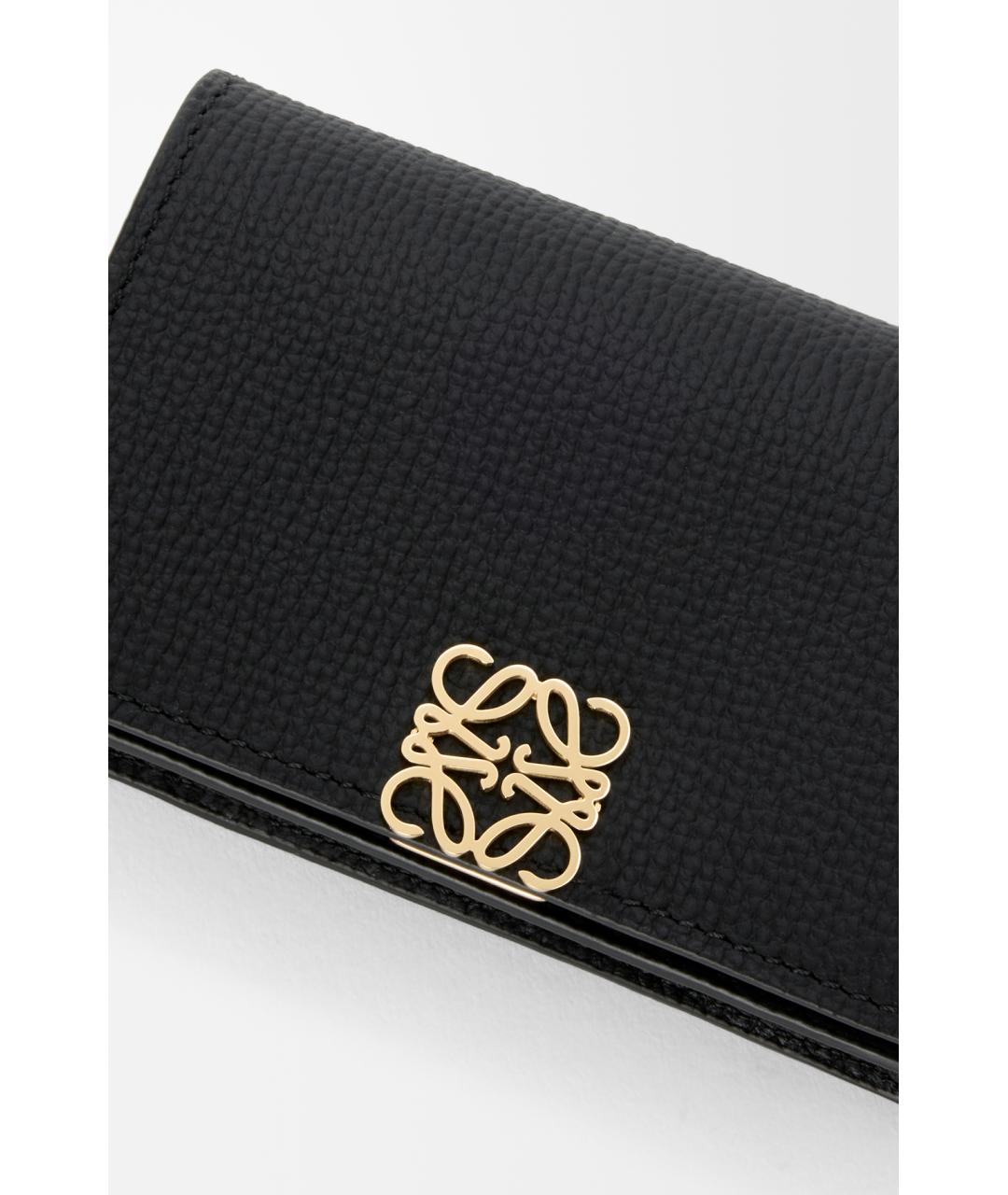 LOEWE Черный кожаный кошелек, фото 5