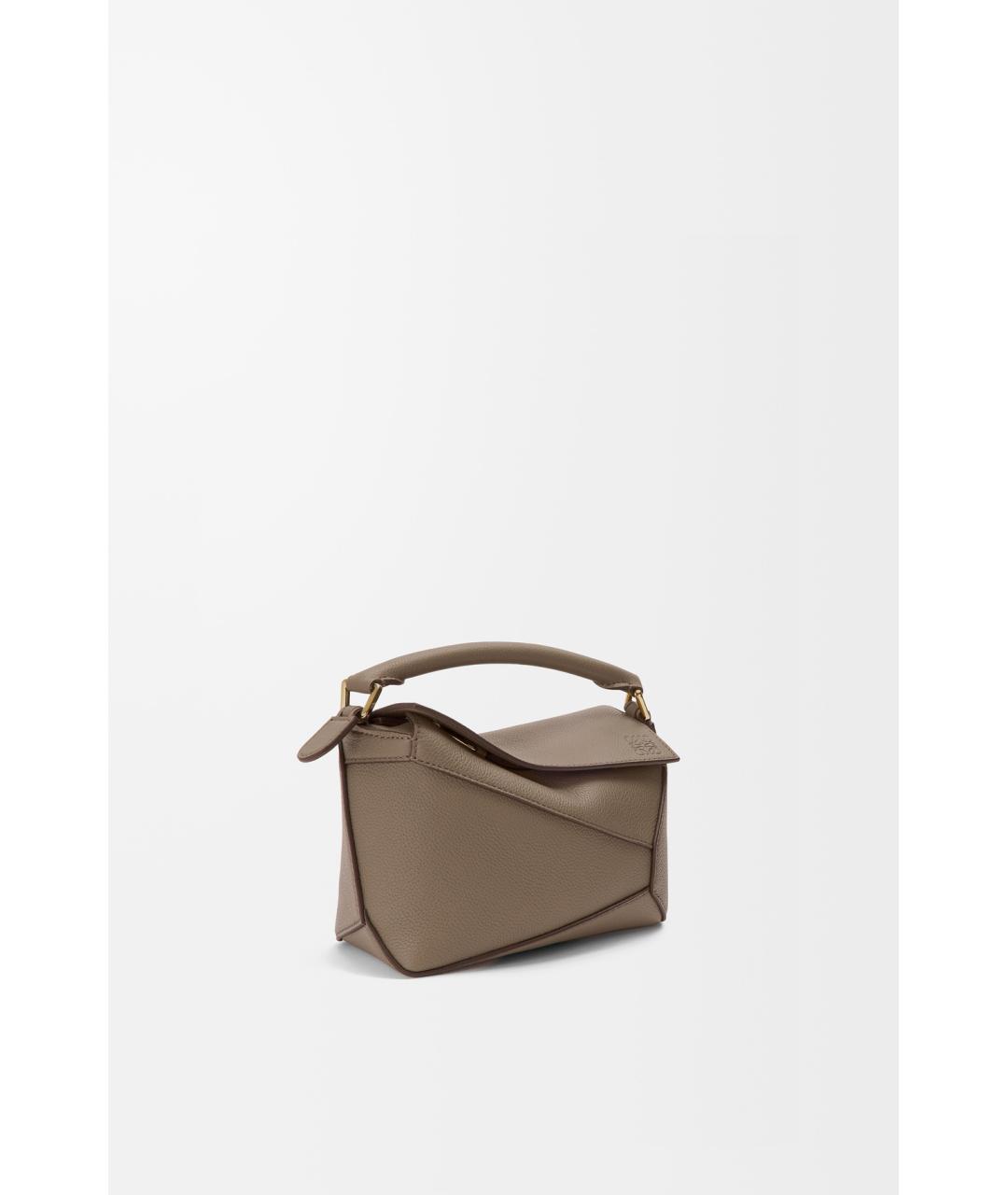 LOEWE Коричневая кожаная сумка с короткими ручками, фото 2