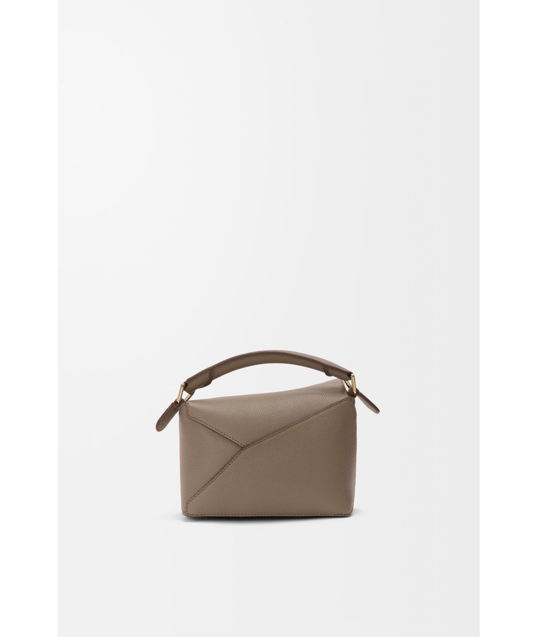 LOEWE Коричневая кожаная сумка с короткими ручками, фото 4