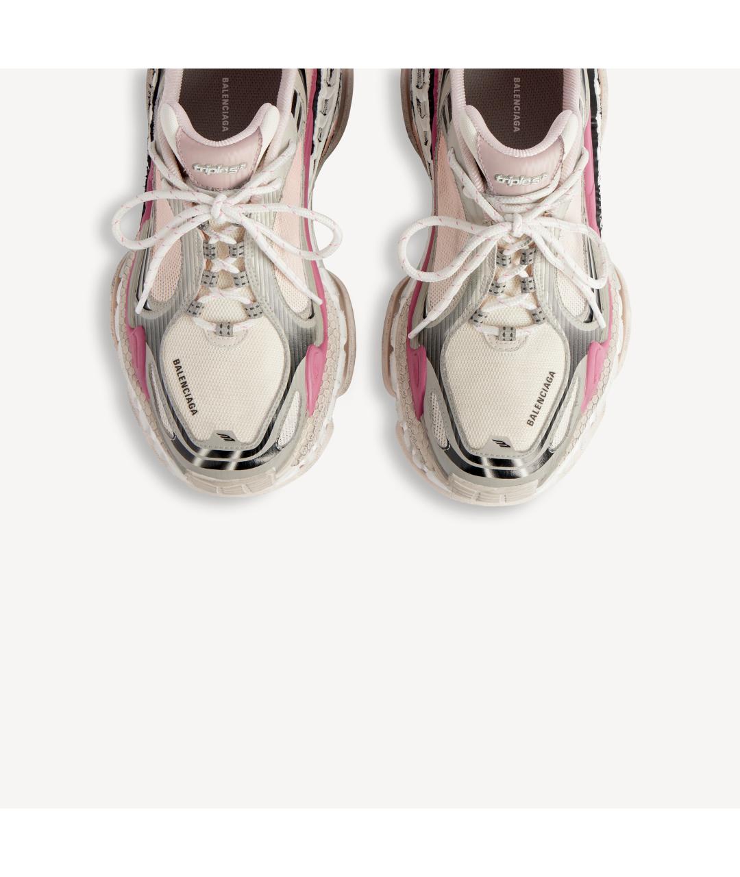 BALENCIAGA Розовые текстильные кроссовки, фото 3