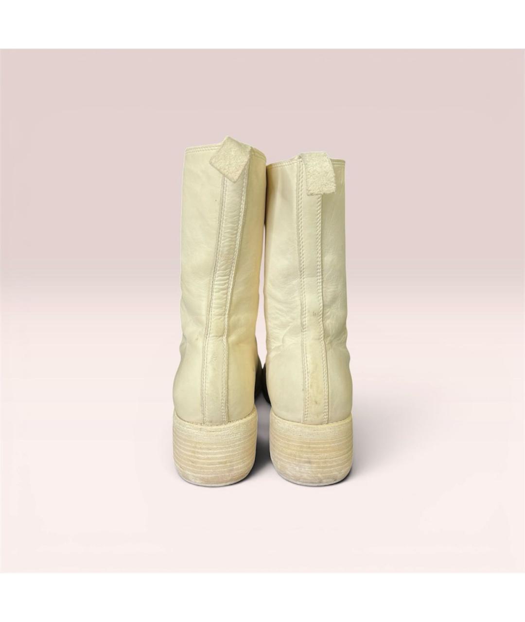 GUIDI Бежевые кожаные ботинки, фото 4