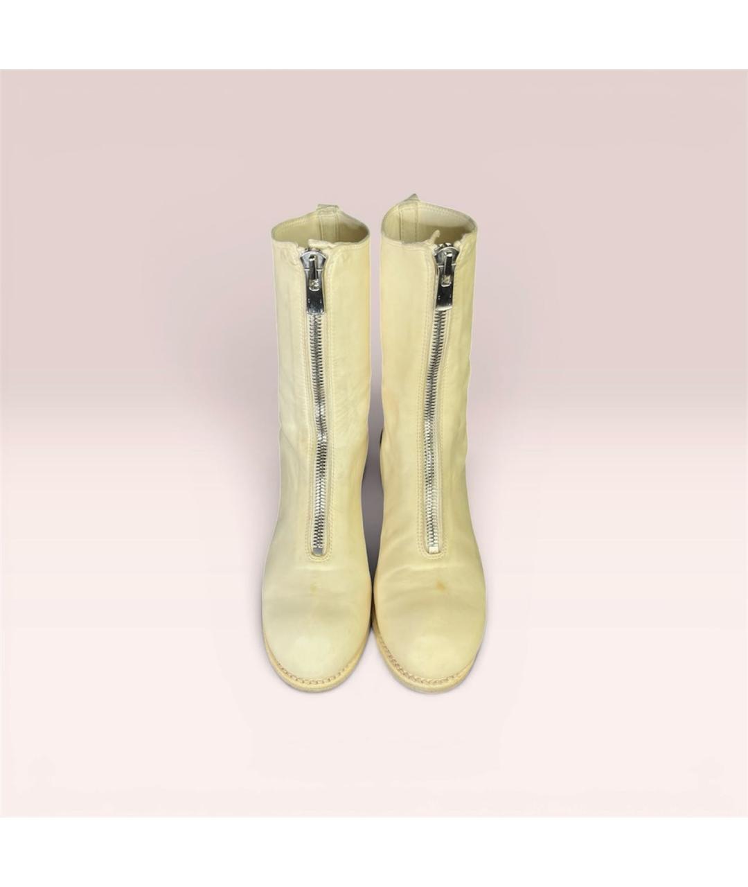 GUIDI Бежевые кожаные ботинки, фото 2