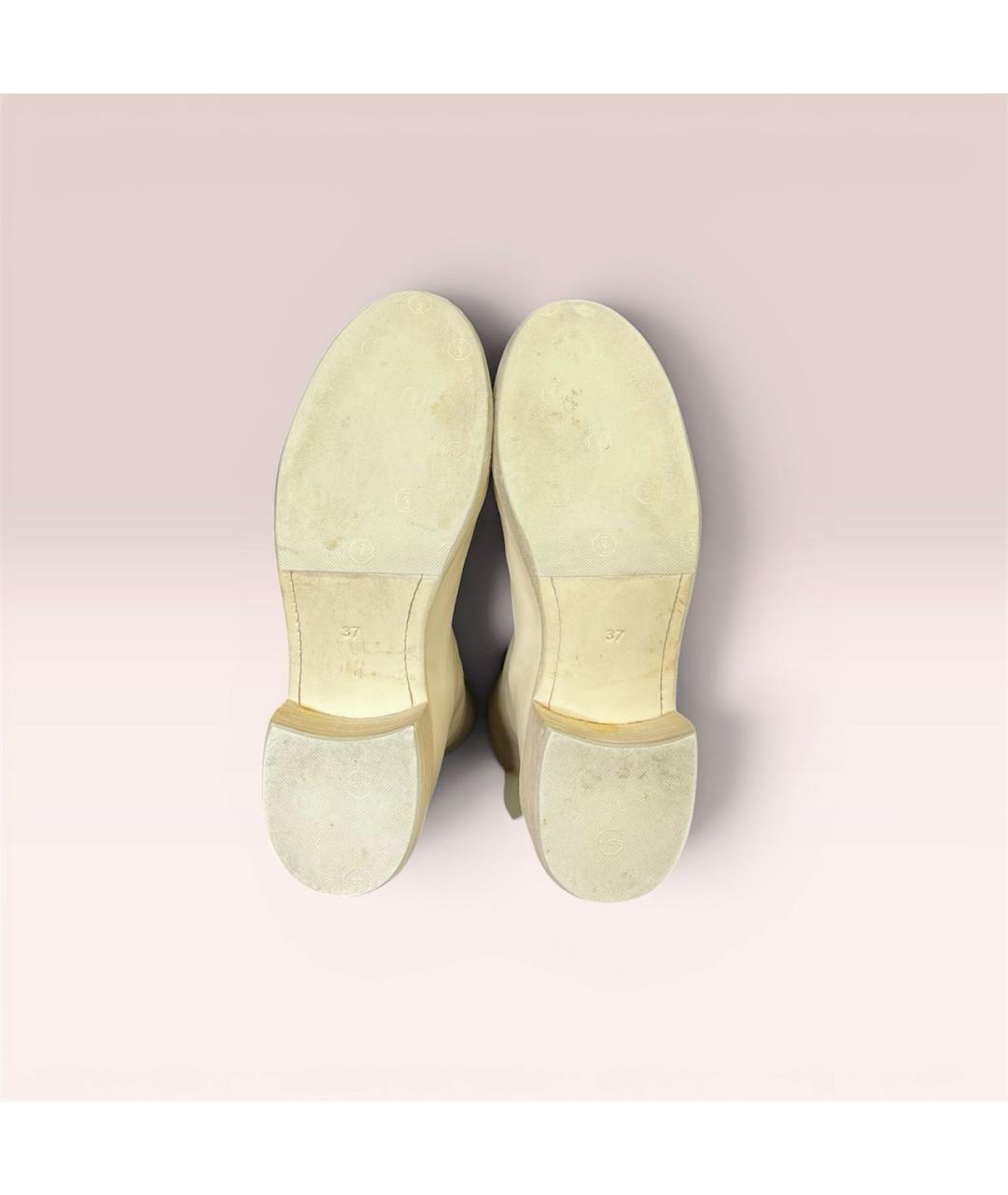 GUIDI Бежевые кожаные ботинки, фото 6