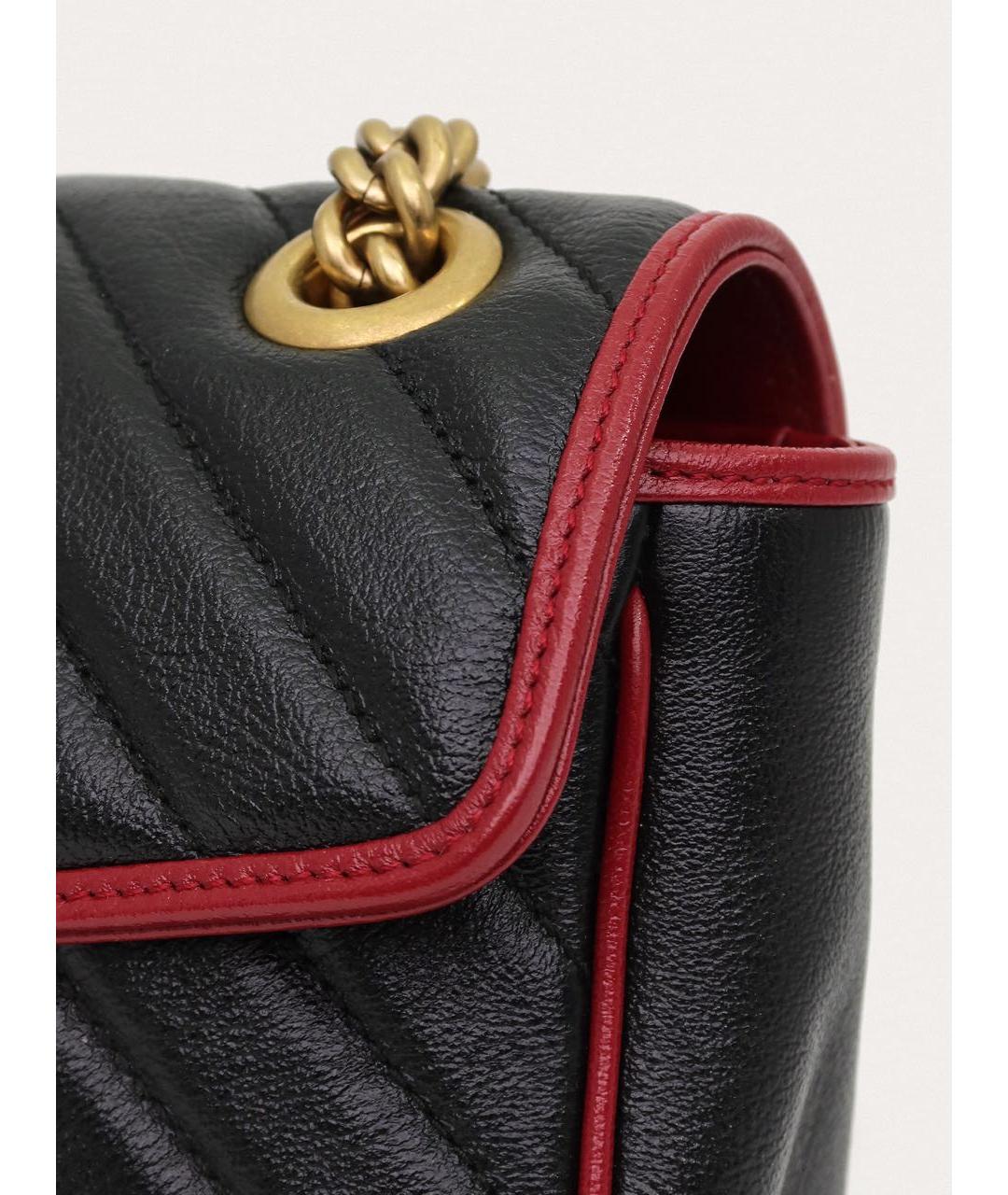 GUCCI Черная кожаная сумка через плечо, фото 5