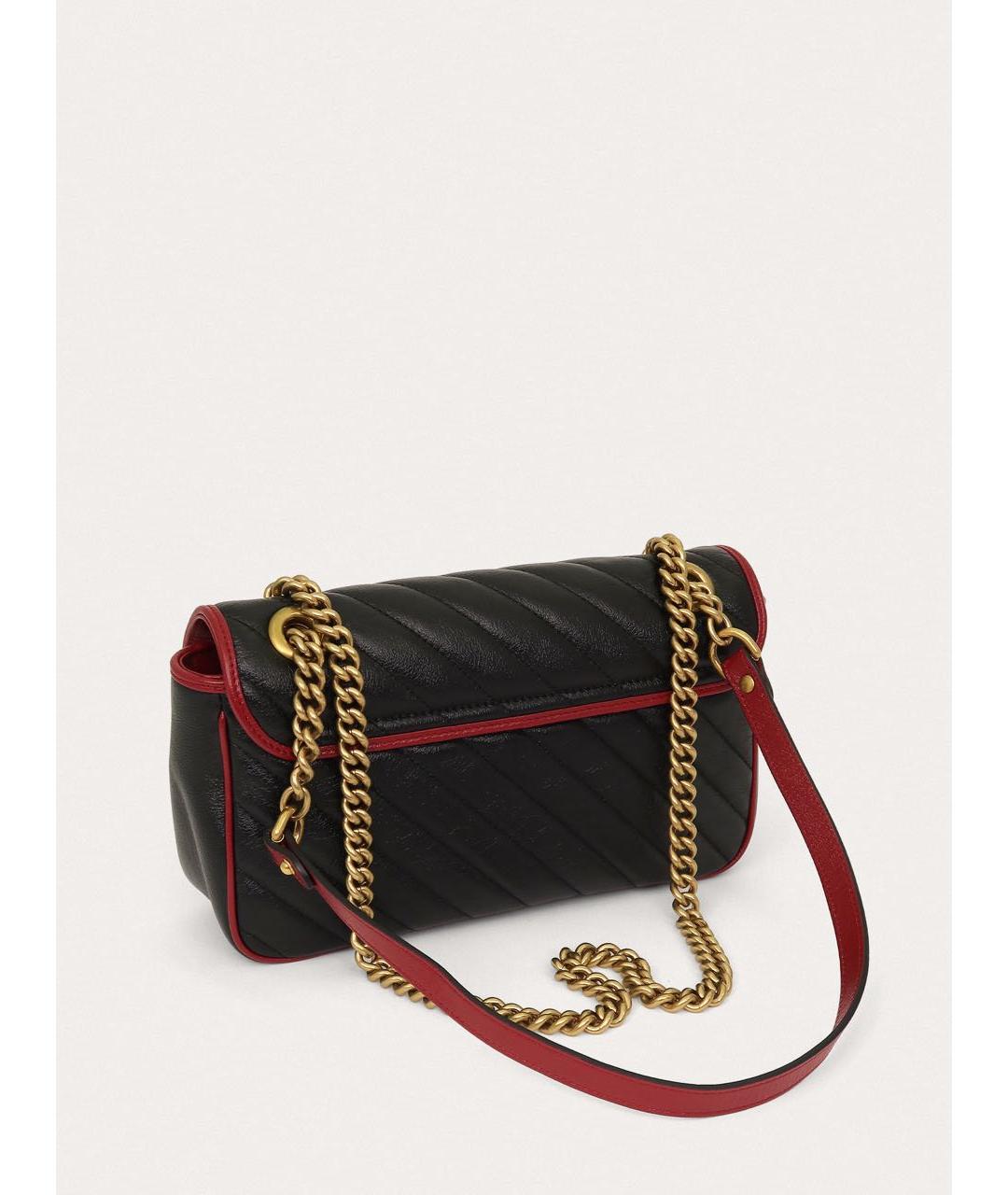 GUCCI Черная кожаная сумка через плечо, фото 3