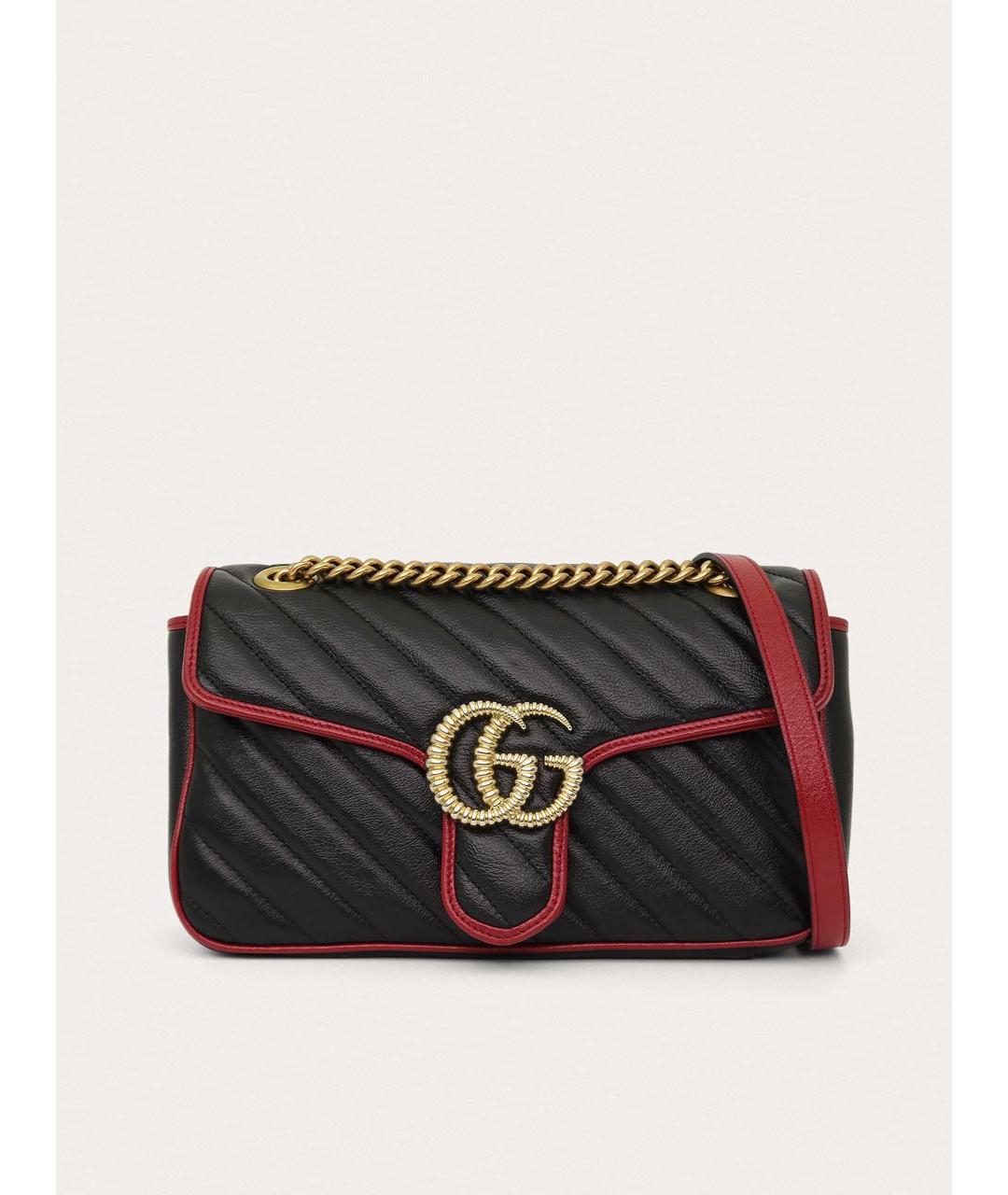 GUCCI Черная кожаная сумка через плечо, фото 7