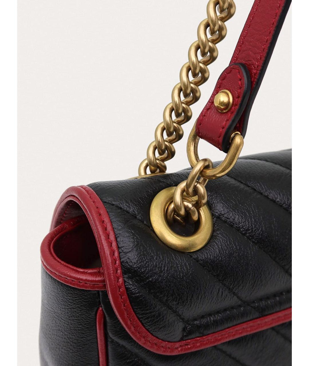 GUCCI Черная кожаная сумка через плечо, фото 4